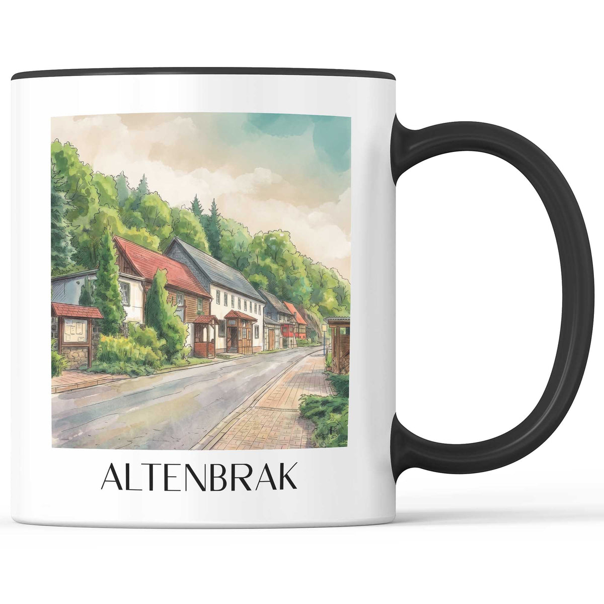 altenbrak-harz-deutschland-kaffeebecher-aquarell
