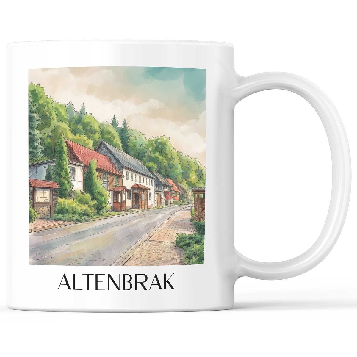 altenbrak-harz-deutschland-kaffeebecher-aquarell