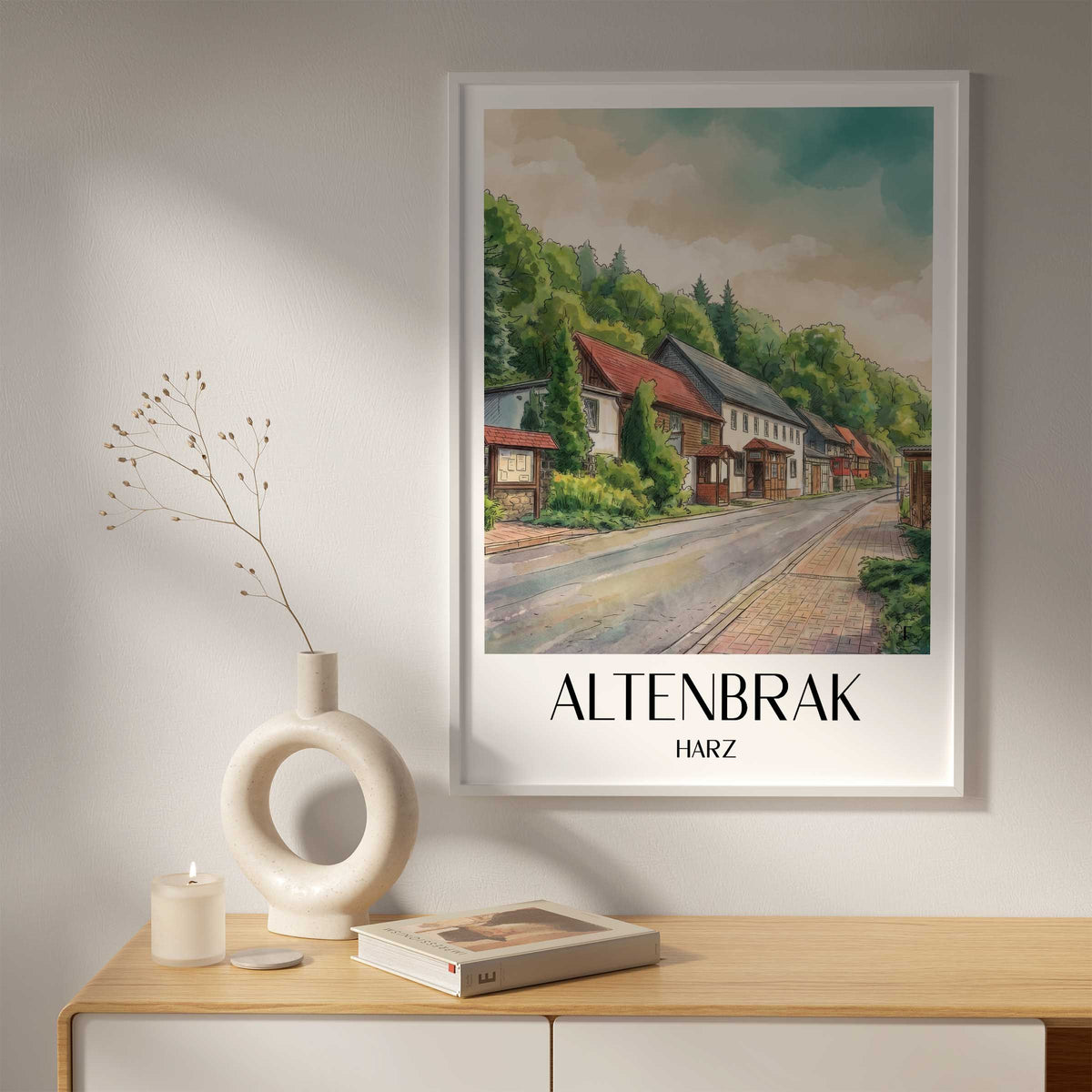 altenbrak-harz-deutschland-poster-aquarell