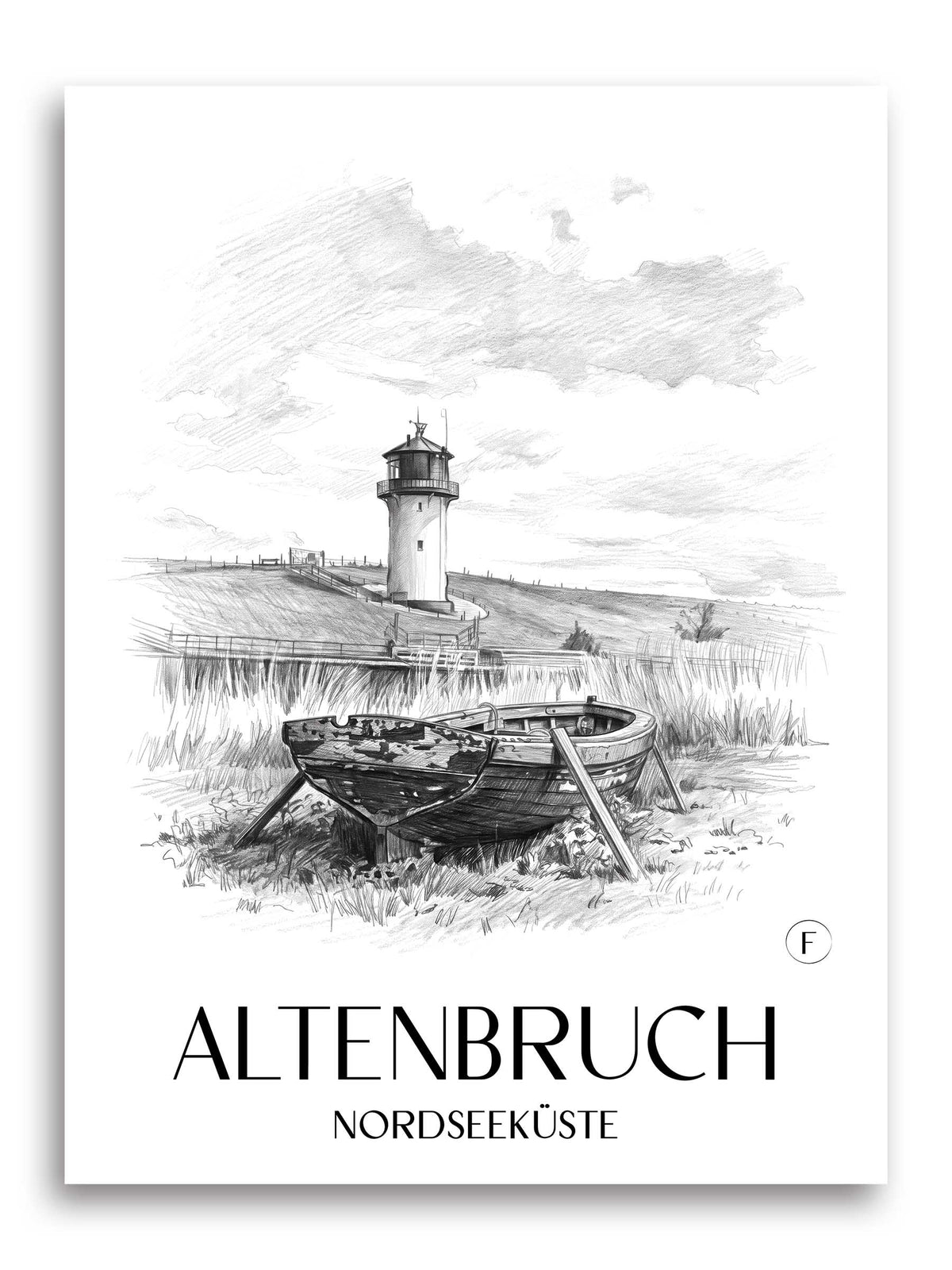 altenbruch-nordseeküste-deutschland-poster-bleistift-zeichnung-drawing