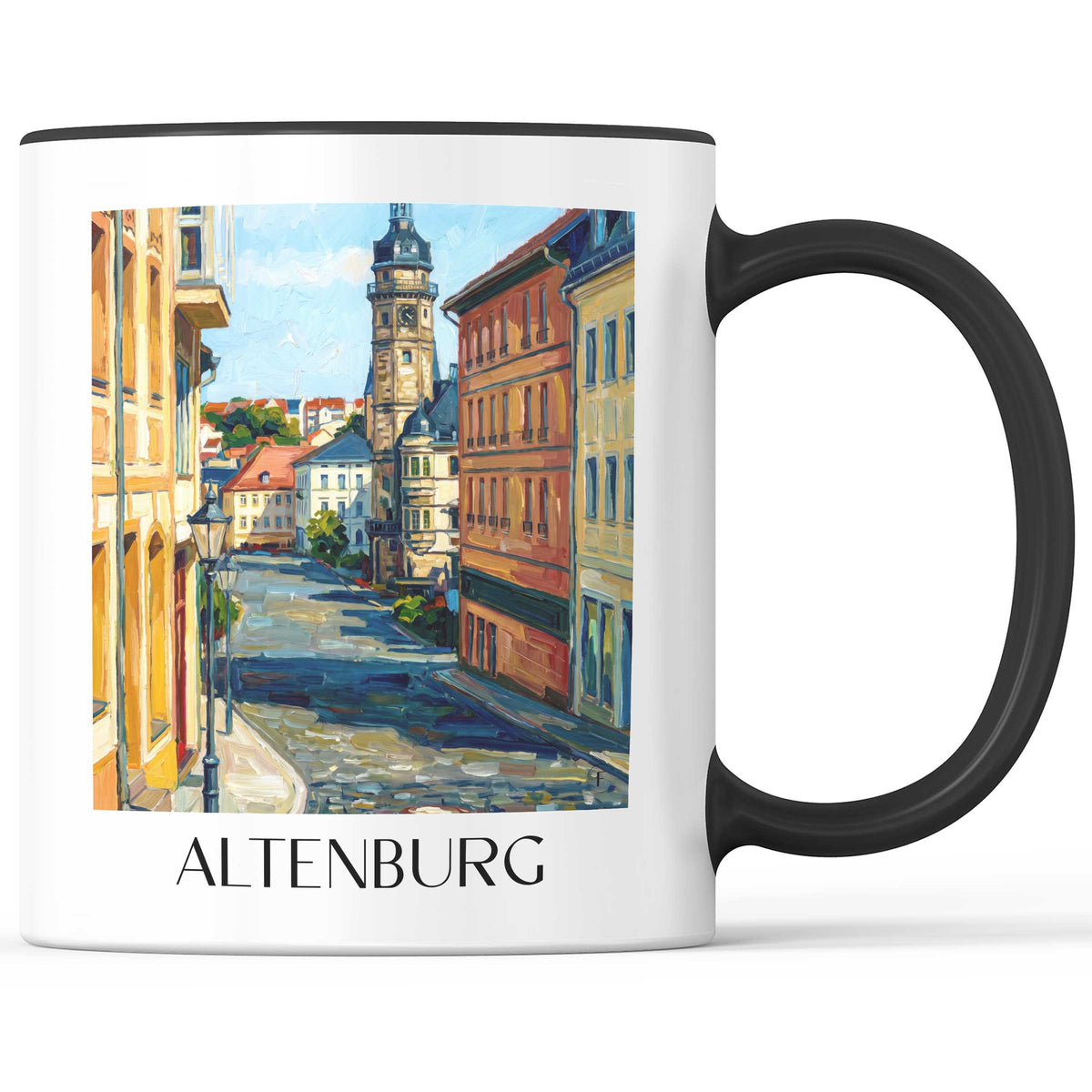 Altenburg Kaffeebecher - Altenburger Land - Deutschland Becher - Kaffeetasse im Ölgemälde Stil