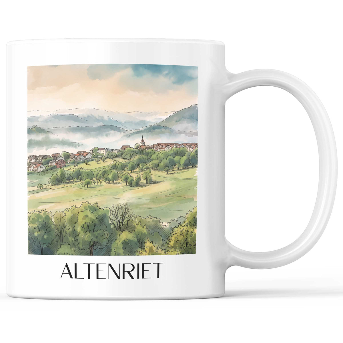 Altenriet Kaffeebecher - Schönbuch - Deutschland Becher - Kaffeetasse im Aquarell Stil - favplace