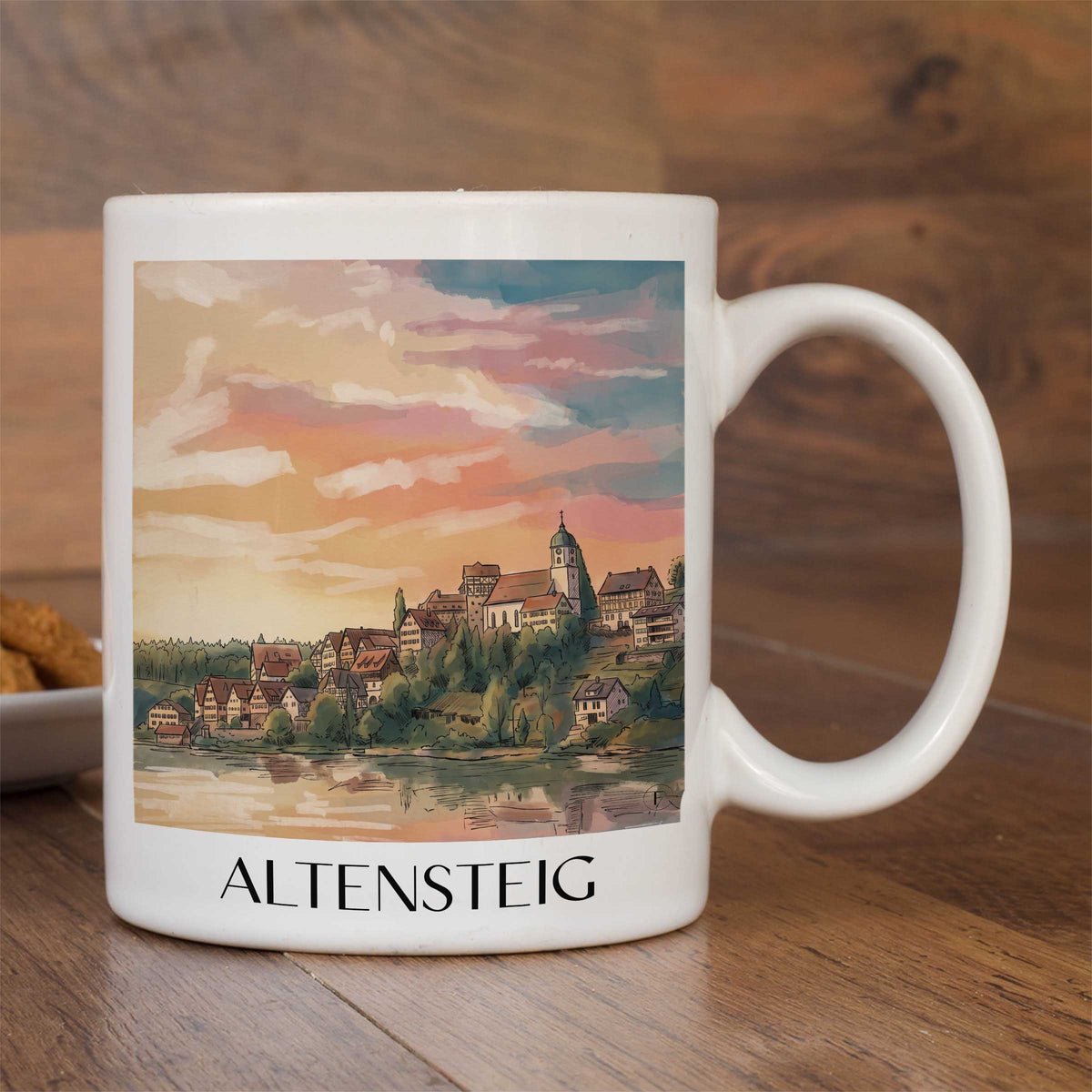 altensteig-nordschwarzwald-deutschland-kaffeebecher-aquarell