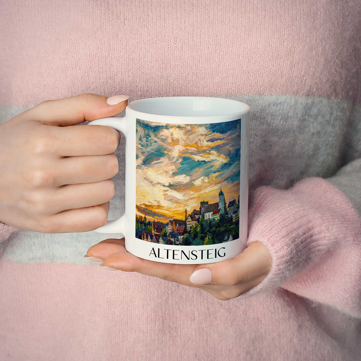 altensteig-nordschwarzwald-deutschland-kaffeebecher-oil-painting-oelgemaelde