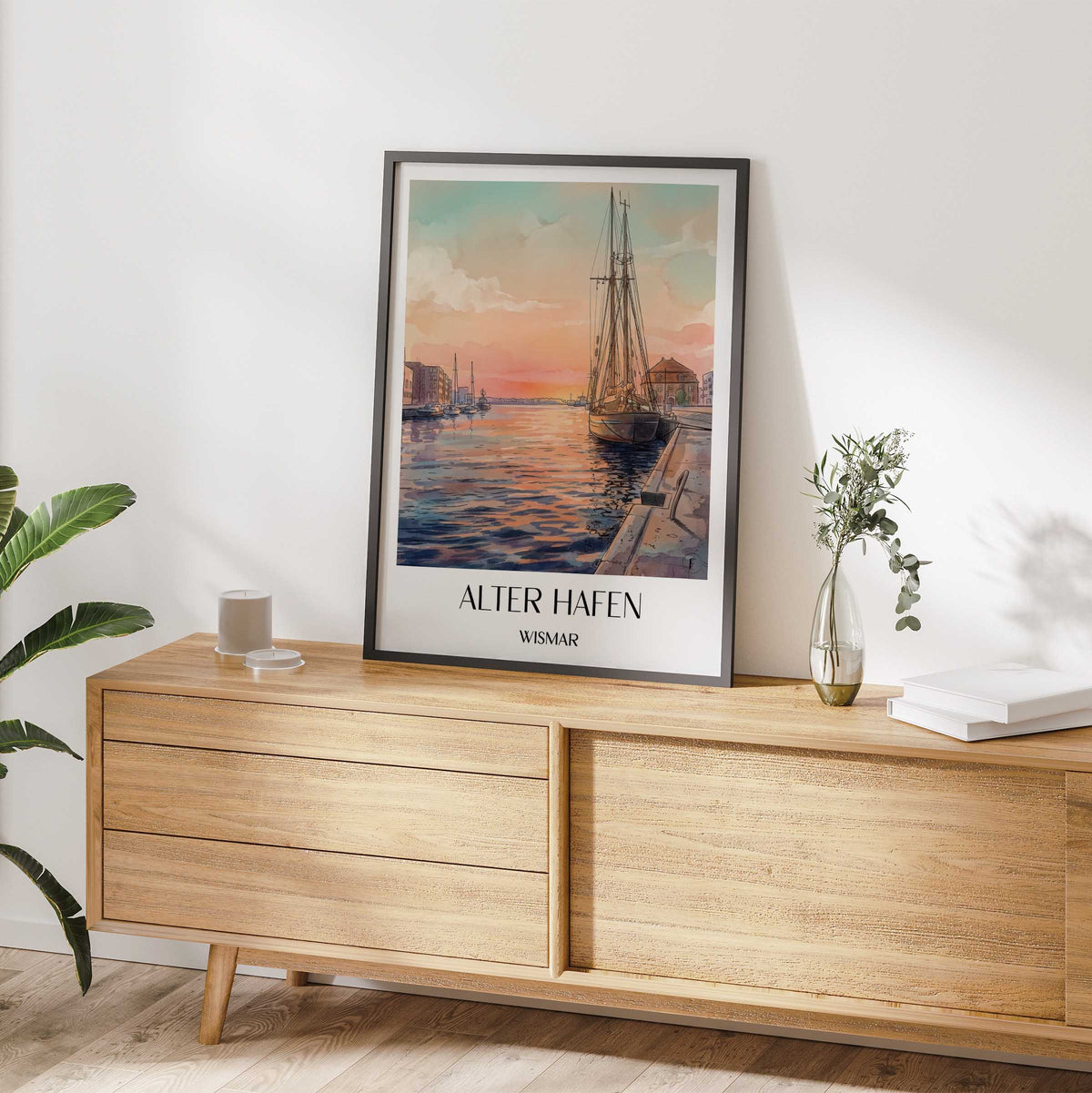 alter-hafen-wismar-deutschland-poster-aquarell
