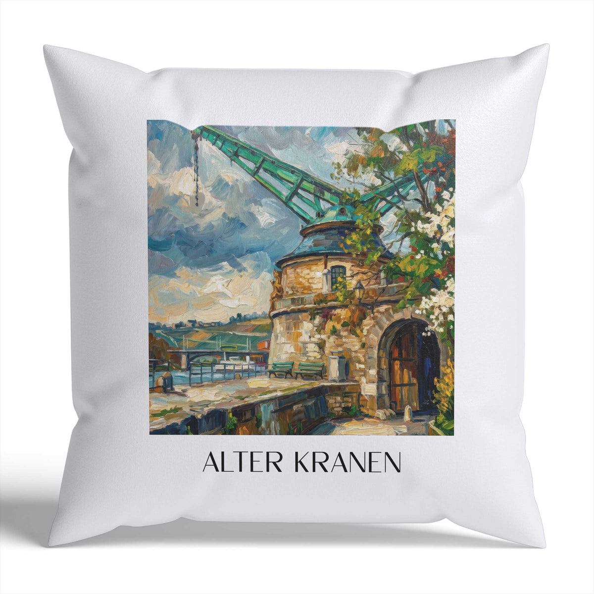 alter-kranen-würzburg-deutschland-kissenbezug-oil-painting-oelgemaelde