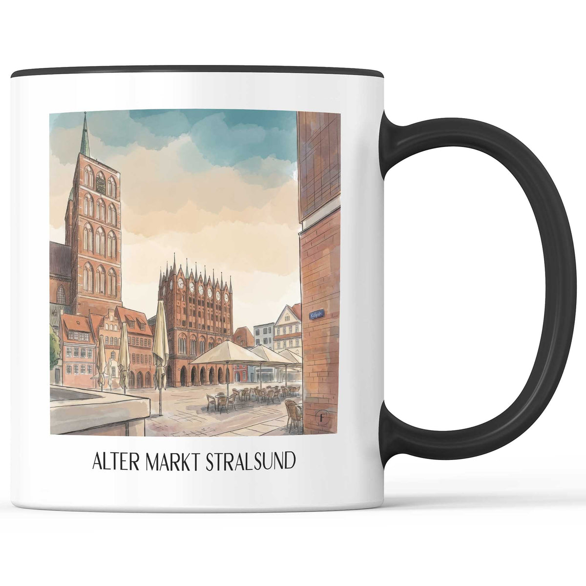 alter-markt-stralsund-deutschland-kaffeebecher-aquarell