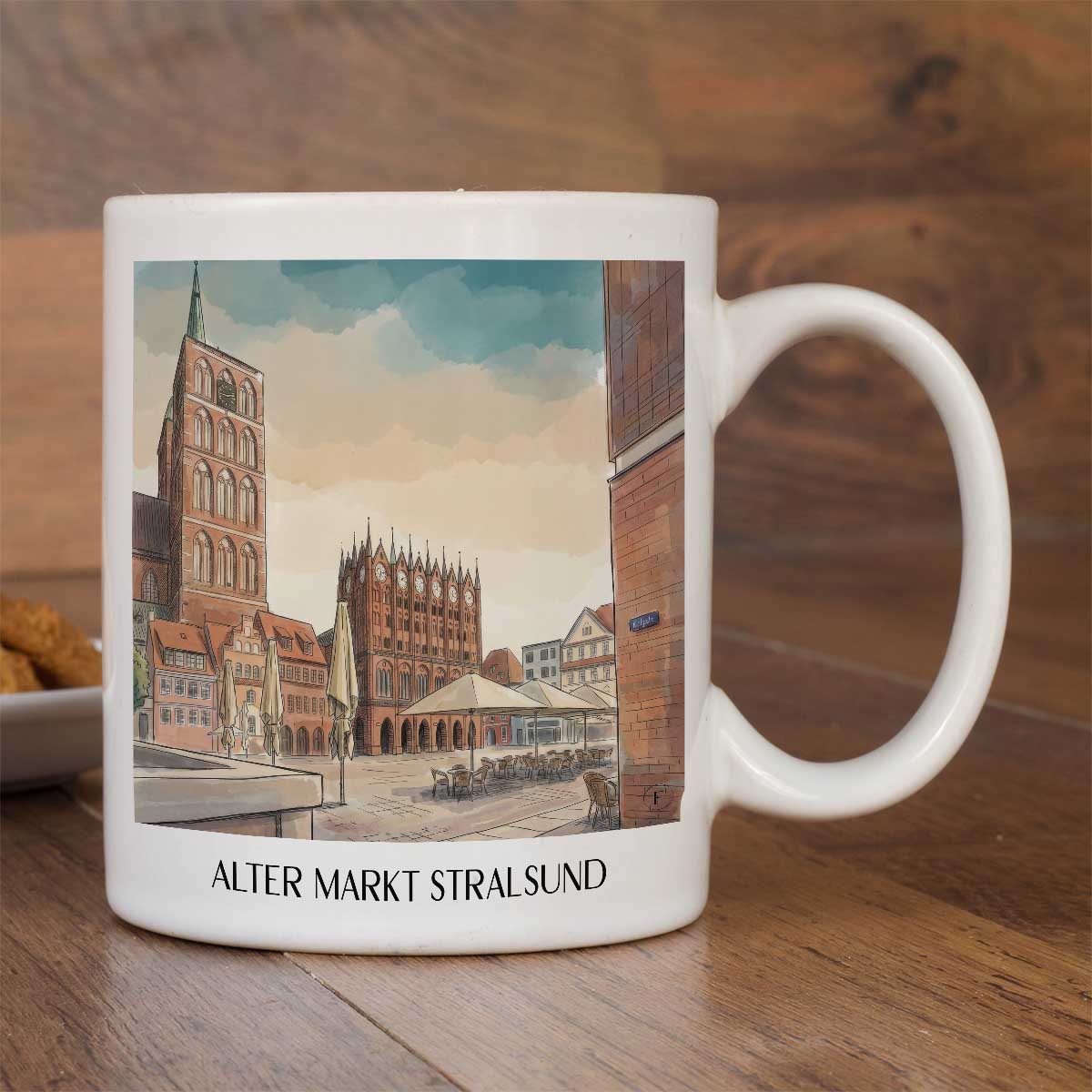 alter-markt-stralsund-deutschland-kaffeebecher-aquarell