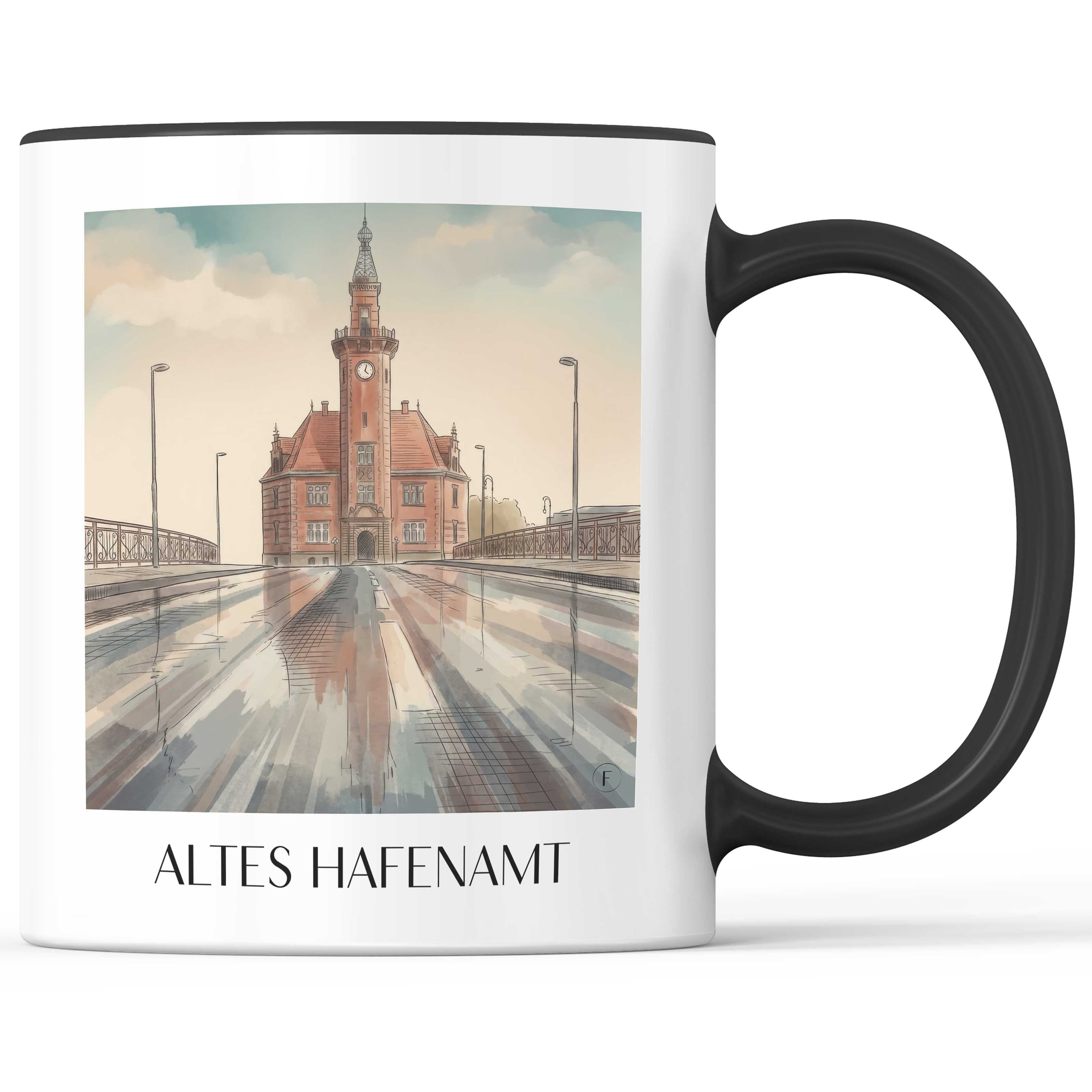 altes-hafenamt-dortmund-deutschland-kaffeebecher-aquarell