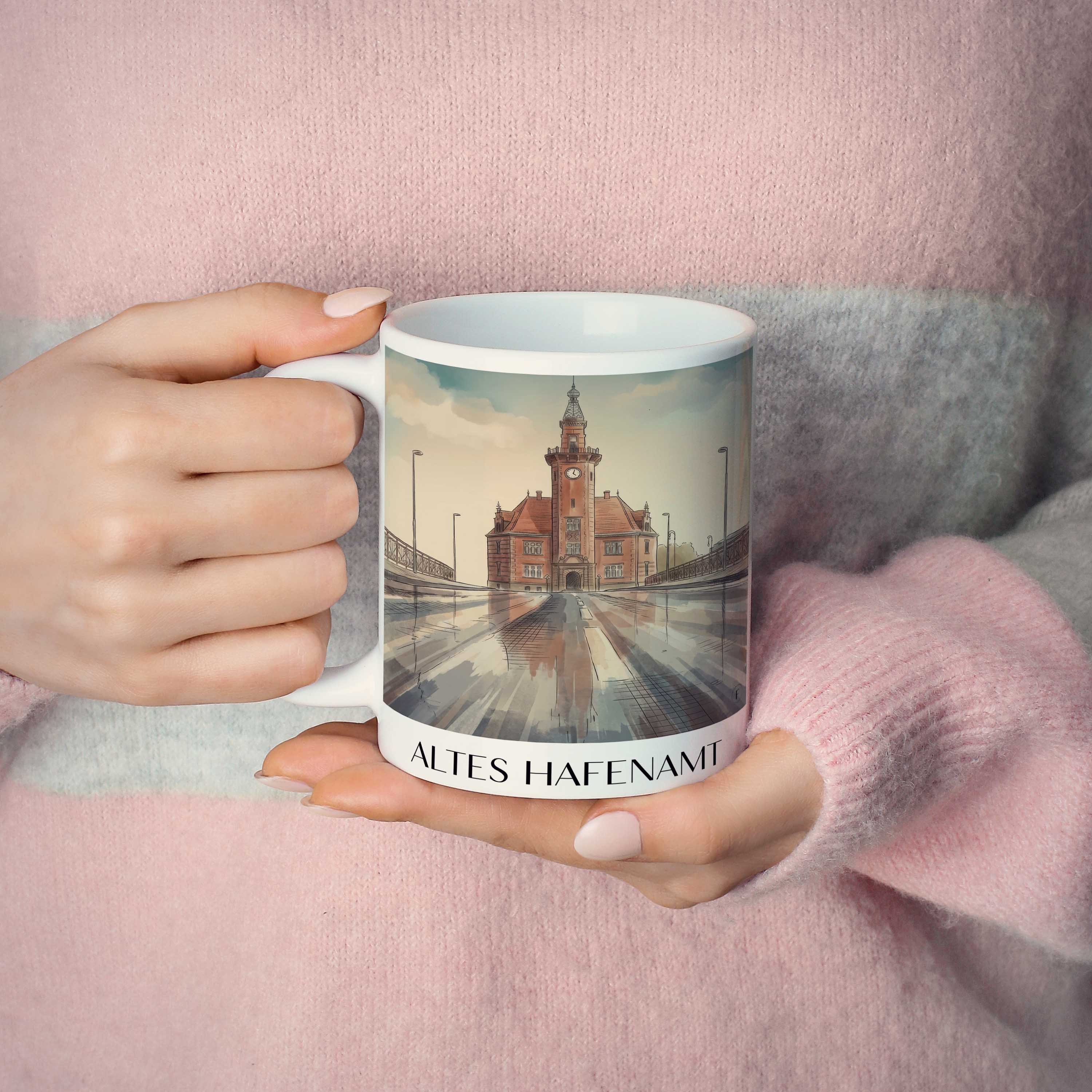 altes-hafenamt-dortmund-deutschland-kaffeebecher-aquarell