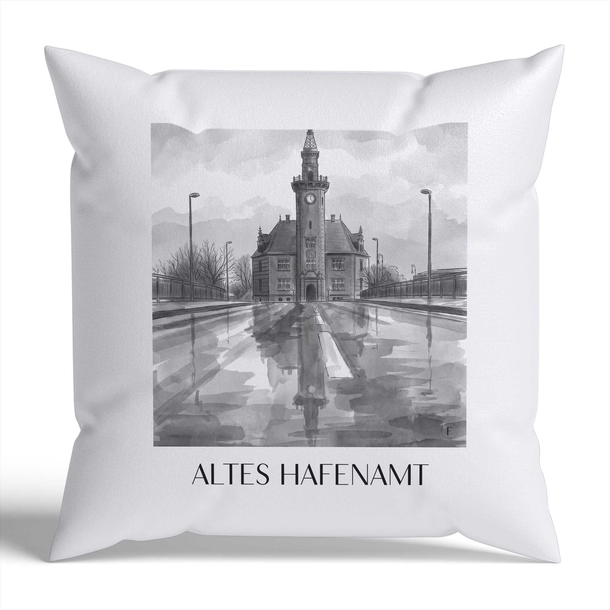 altes-hafenamt-dortmund-deutschland-kissenbezug-aquarell-schwarz-weiss