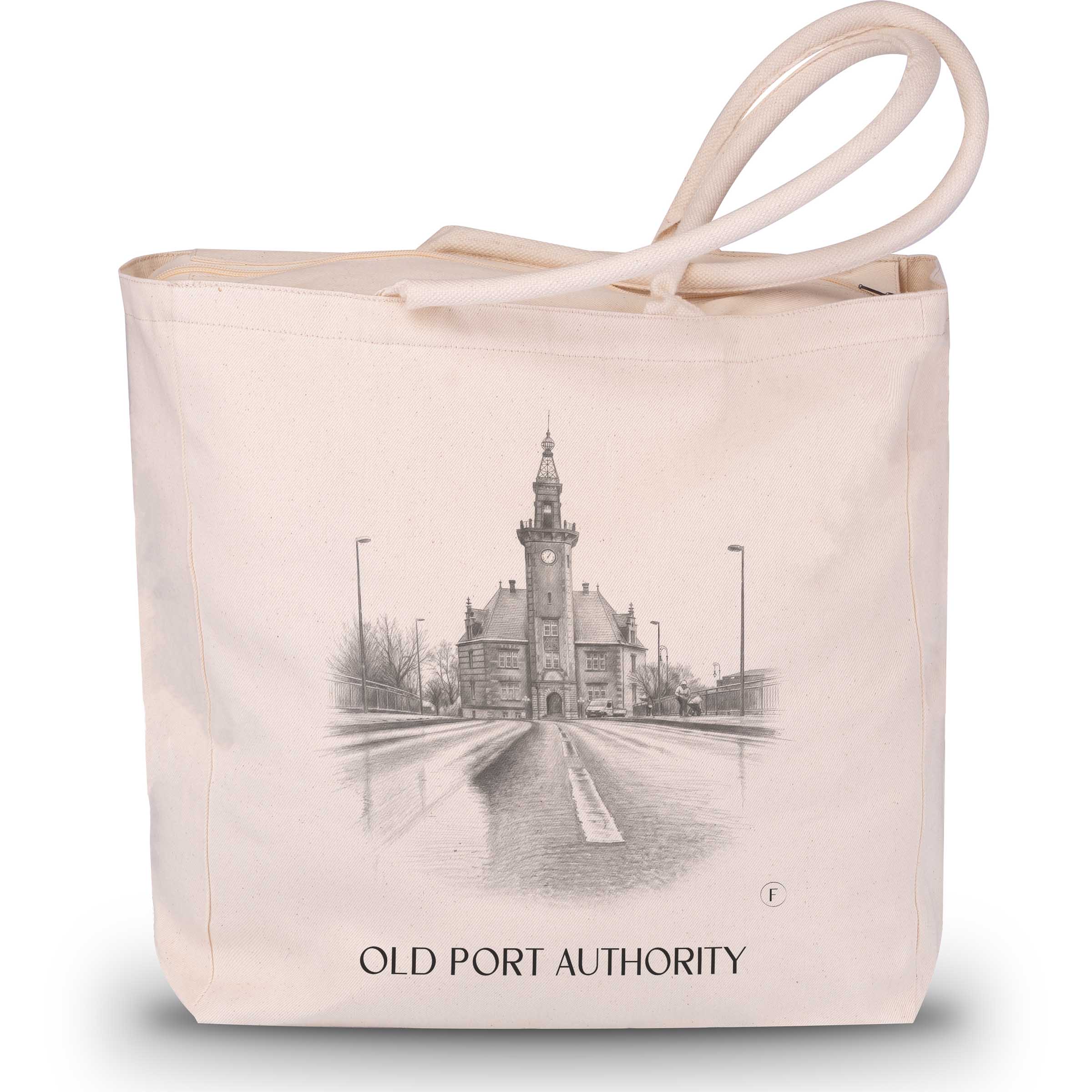 Altes Hafenamt Shopping Tasche - Dortmund - Deutschland Tote Bag - Einkaufstasche im Zeichnung Stil
