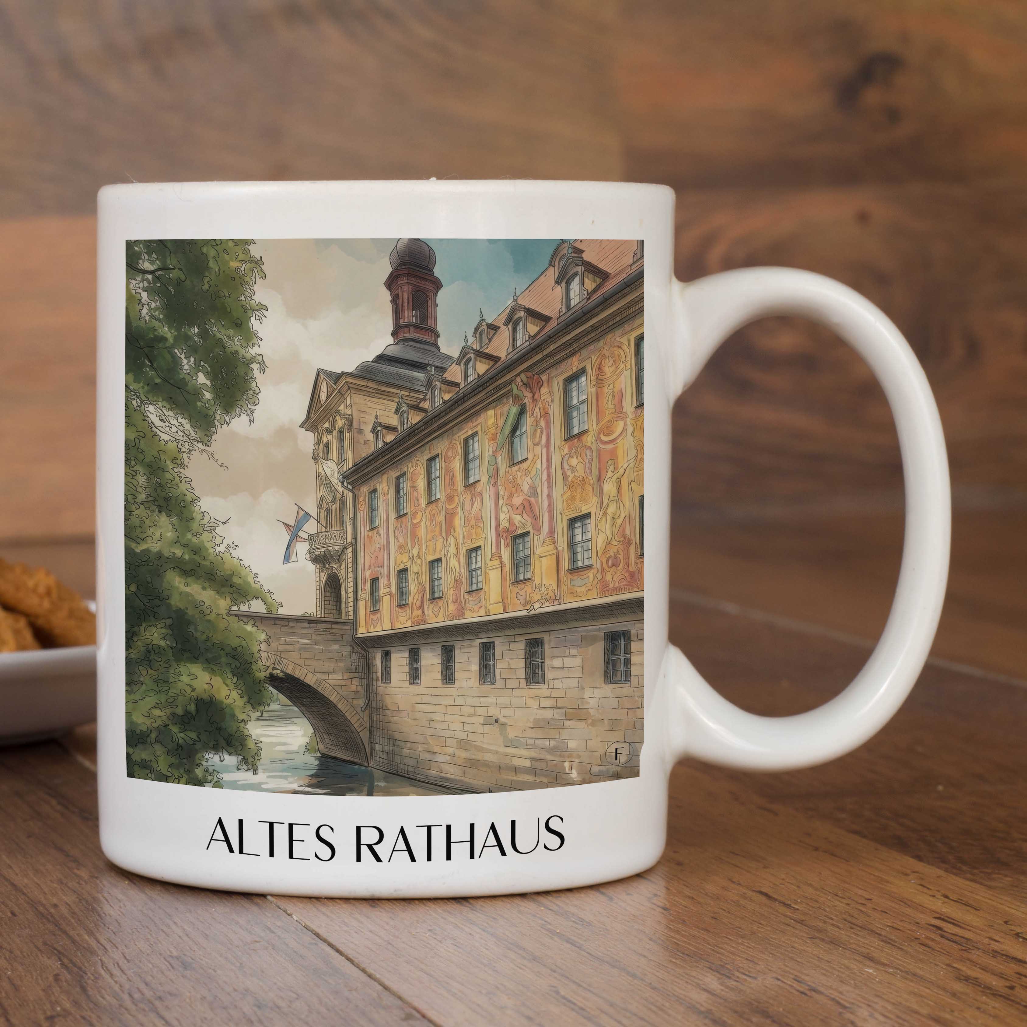 altes-rathaus-bamberg-deutschland-kaffeebecher-aquarell
