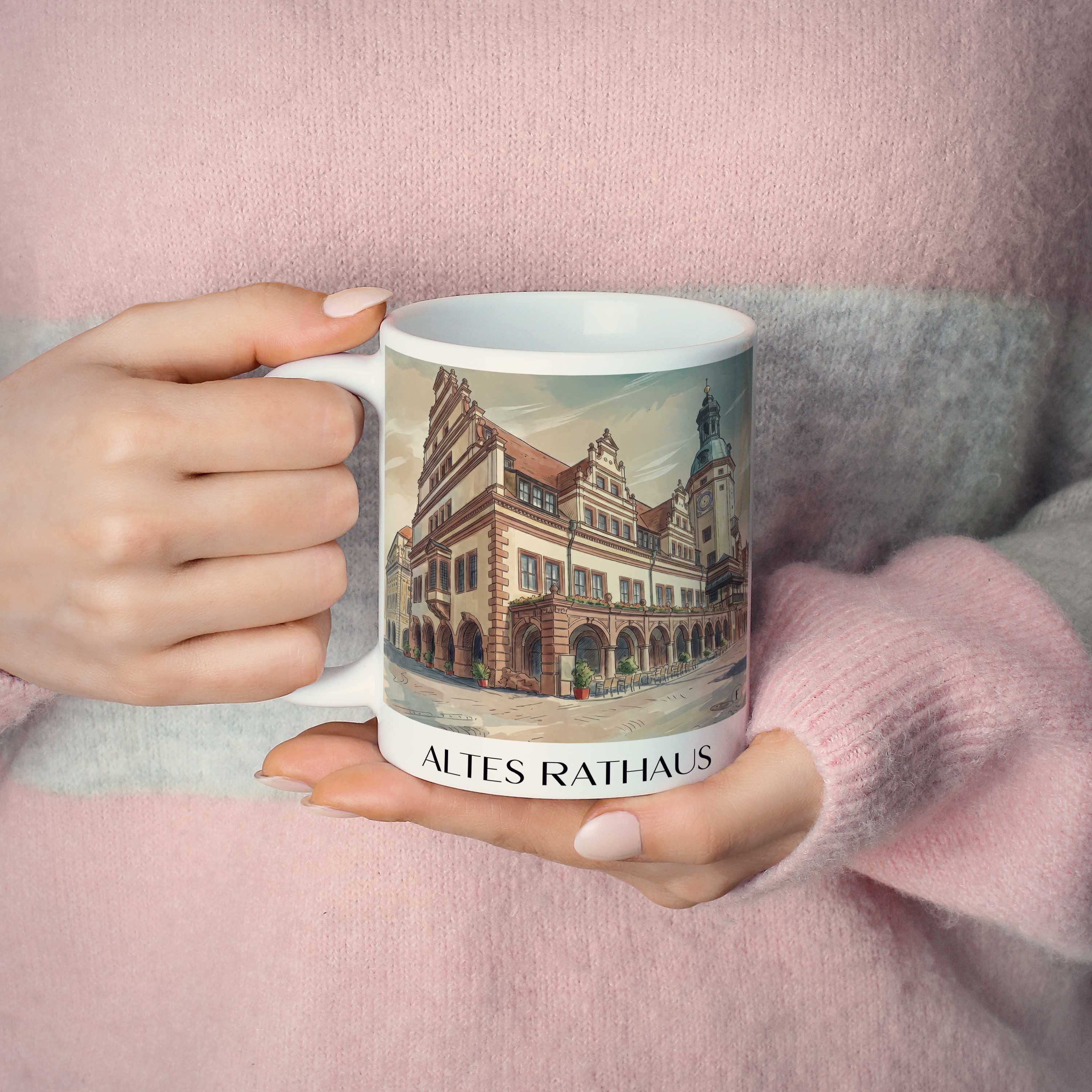 altes-rathaus-leipzig-deutschland-kaffeebecher-aquarell