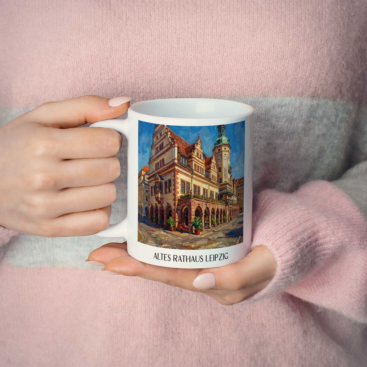 altes-rathaus-leipzig-deutschland-kaffeebecher-oil-painting-oelgemaelde