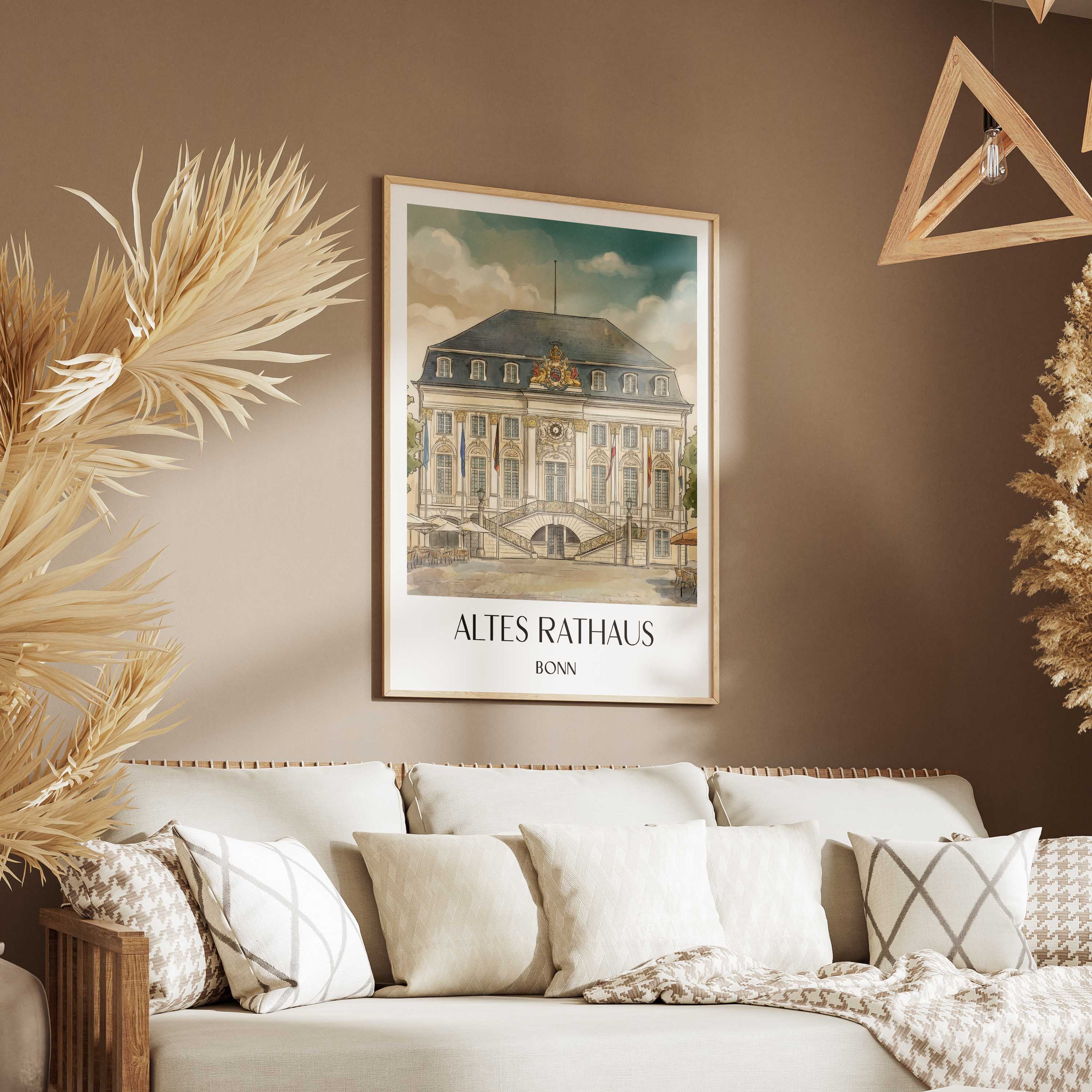 altes-rathaus-bonn-deutschland-poster-aquarell