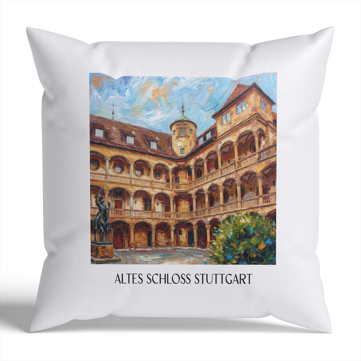 altes-schloss-stuttgart-deutschland-kissenbezug-oil-painting-oelgemaelde