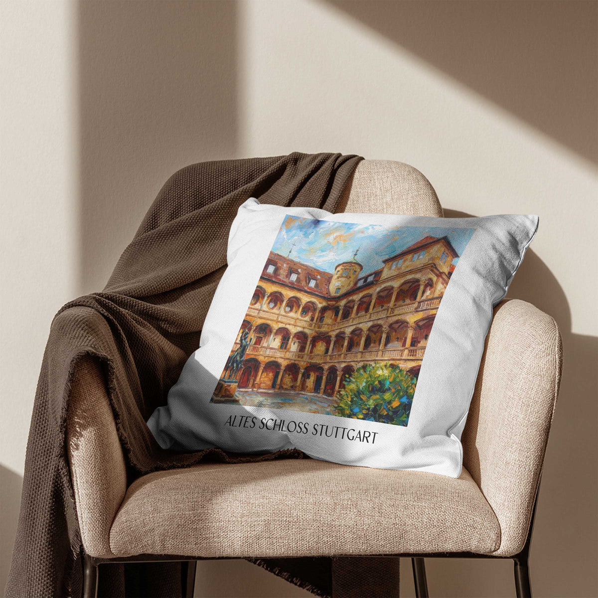 altes-schloss-stuttgart-deutschland-kissenbezug-oil-painting-oelgemaelde