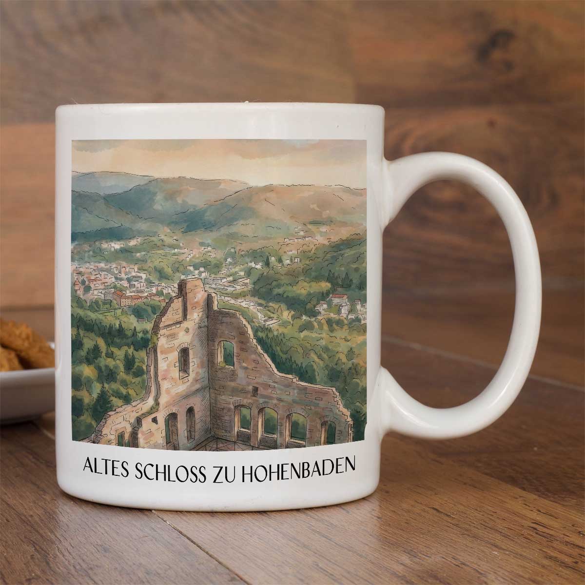 altes-schloss-zu-hohenbaden-baden-baden-deutschland-kaffeebecher-aquarell