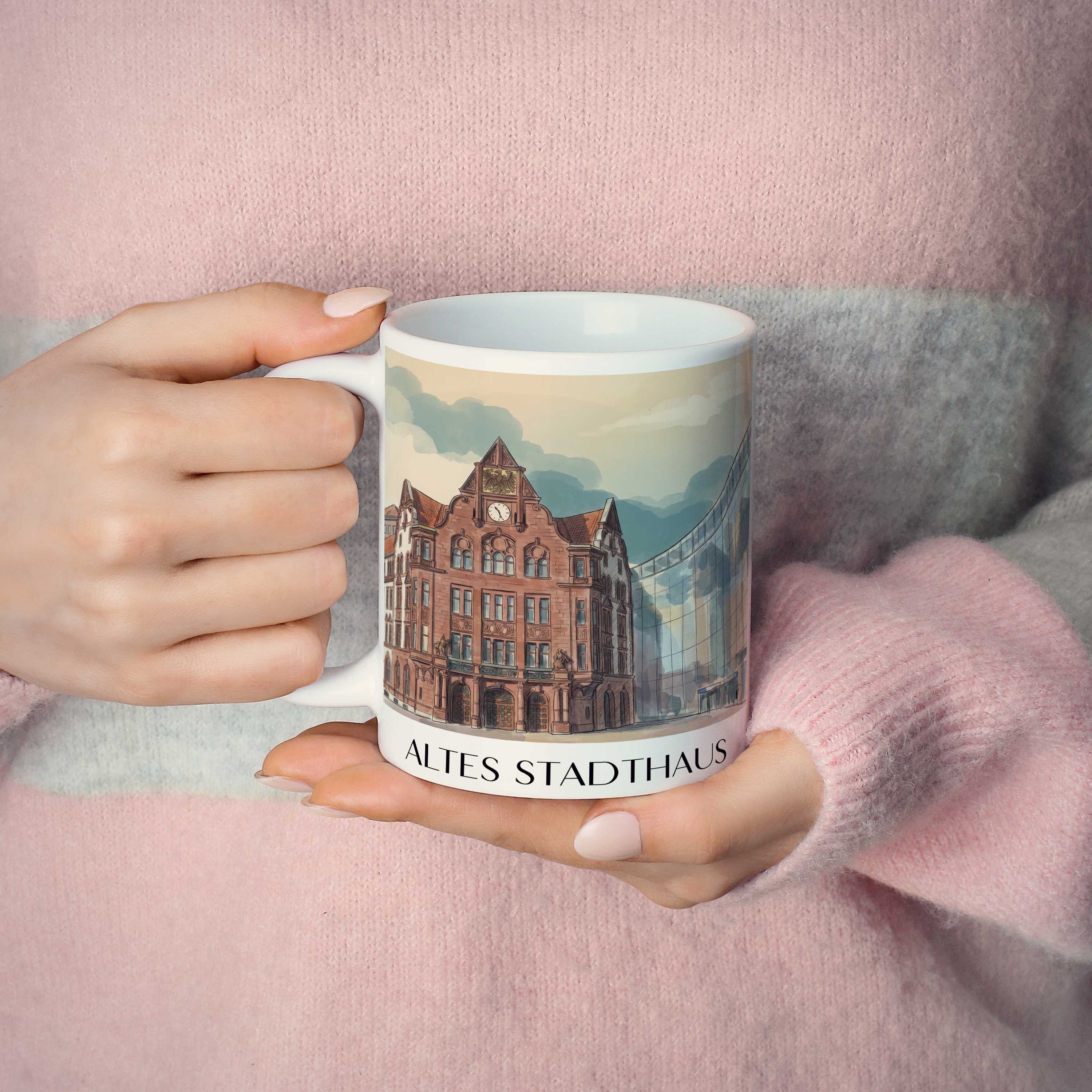 altes-stadthaus-dortmund-deutschland-kaffeebecher-aquarell