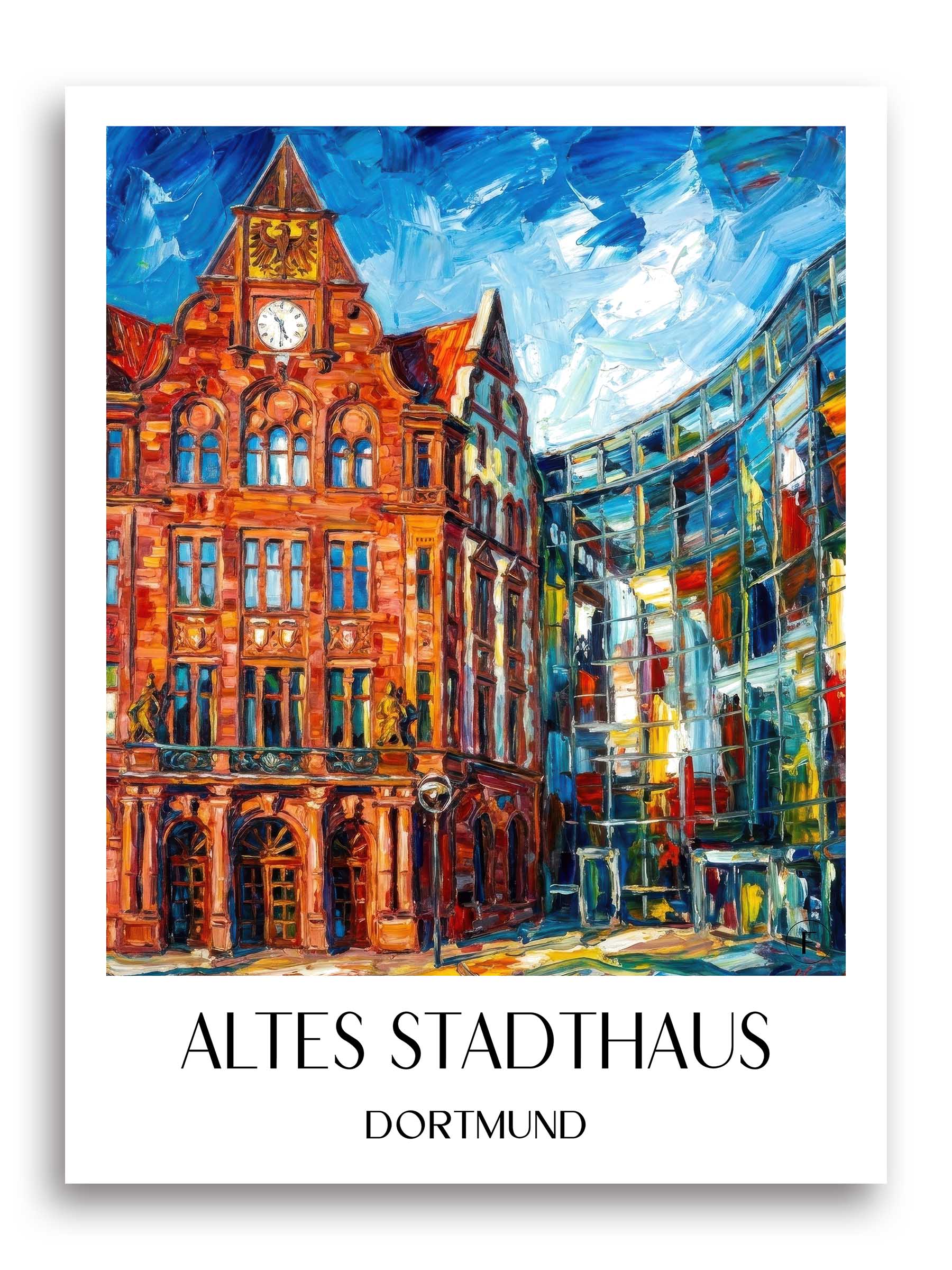 altes-stadthaus-dortmund-deutschland-poster-oil-painting-oelgemaelde