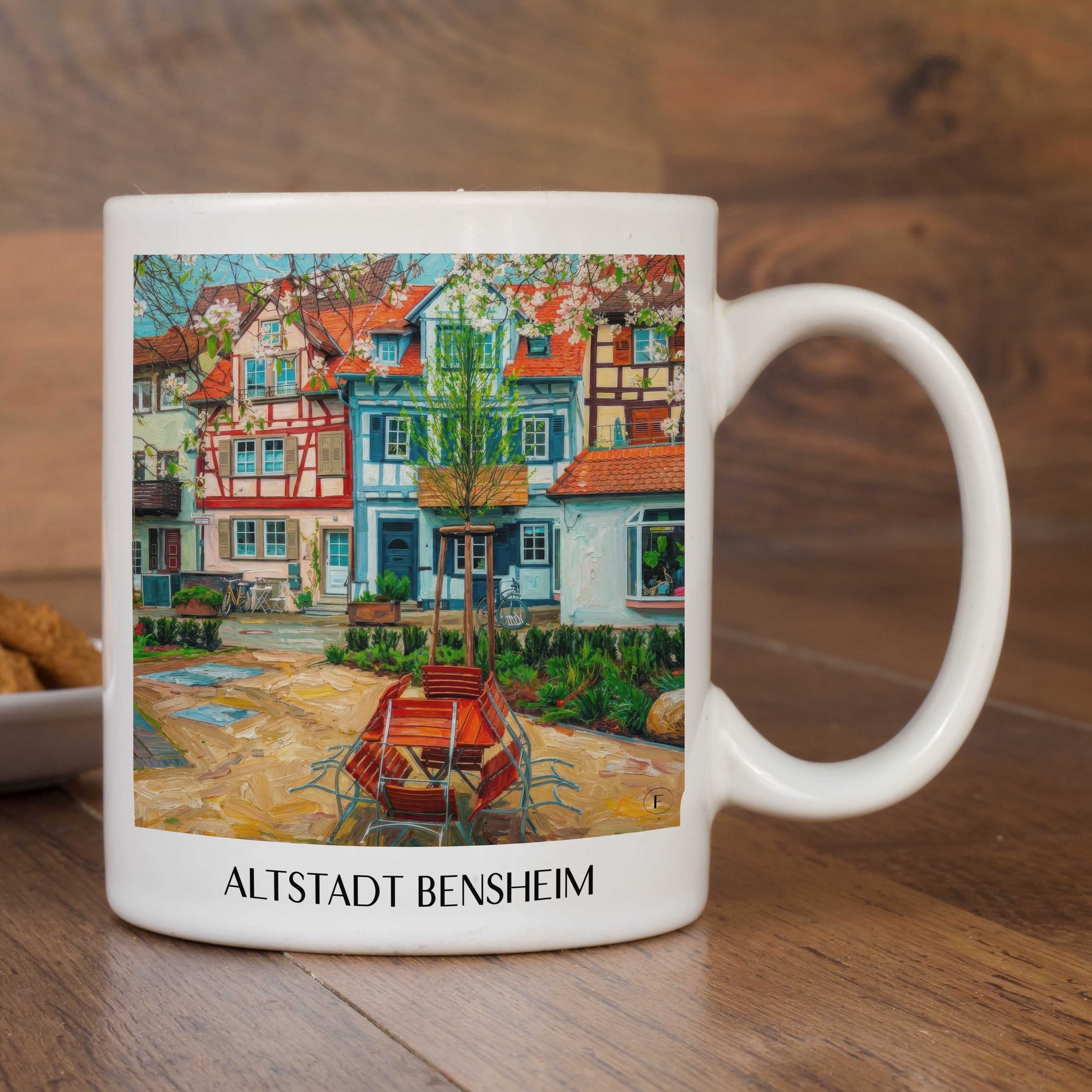 altstadt-bensheim-deutschland-kaffeebecher-oil-painting-oelgemaelde