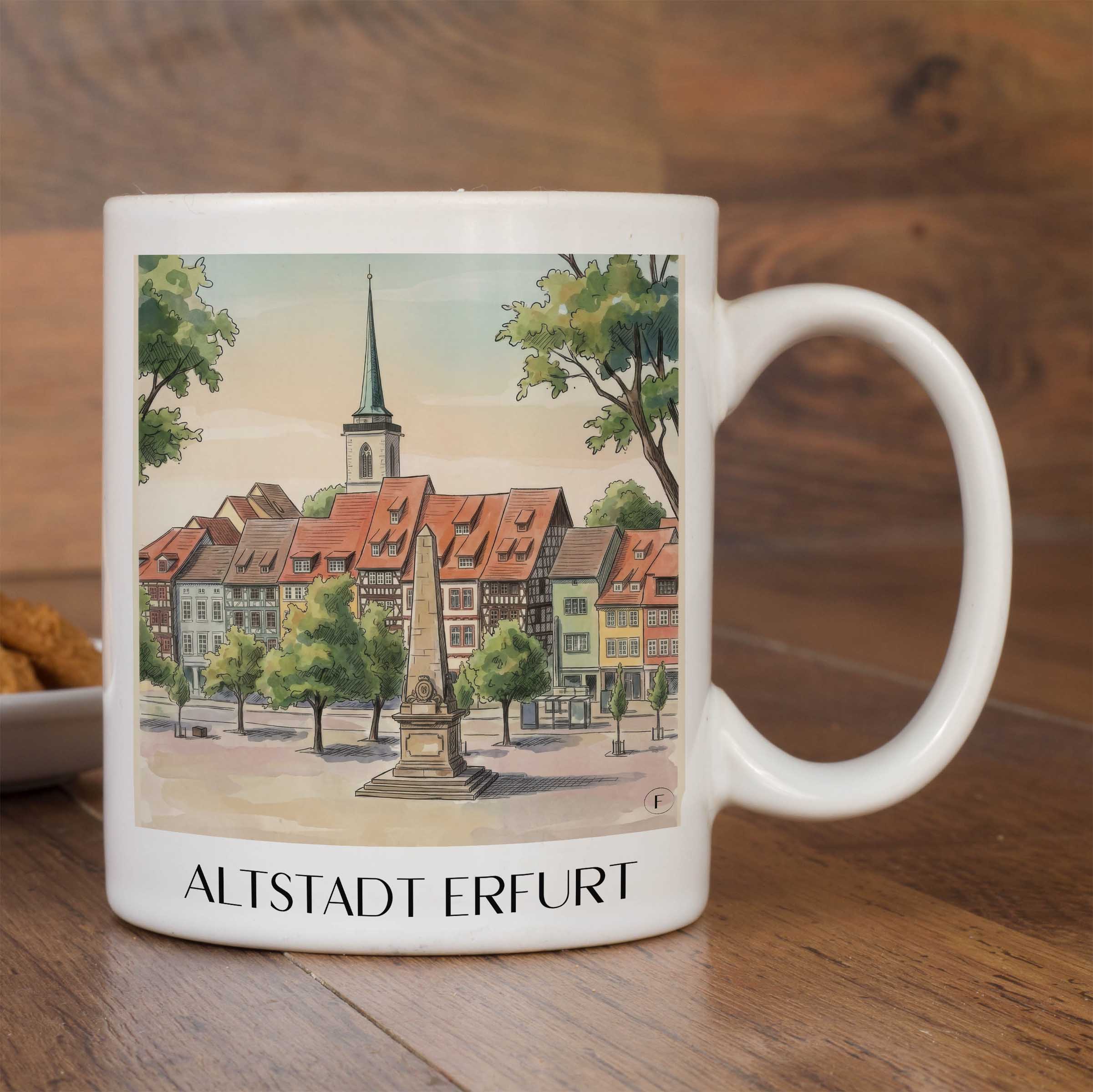 altstadt-erfurt-deutschland-kaffeebecher-aquarell
