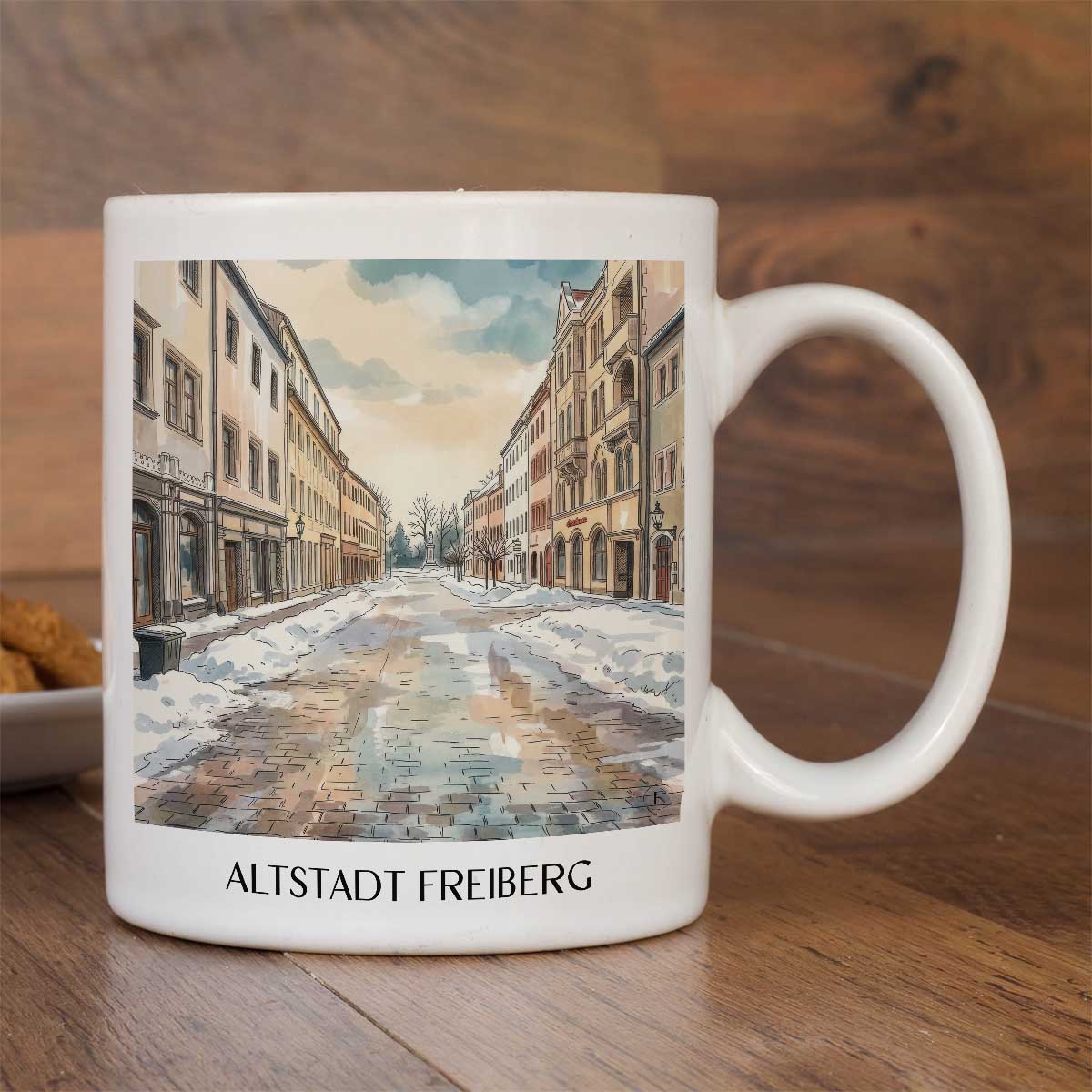 altstadt-freiberg-deutschland-kaffeebecher-aquarell