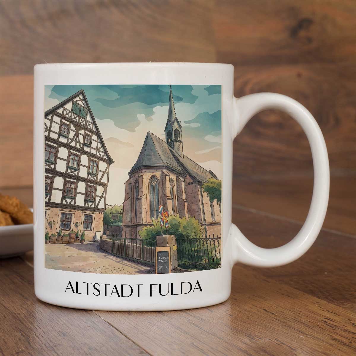 altstadt-fulda-deutschland-kaffeebecher-aquarell