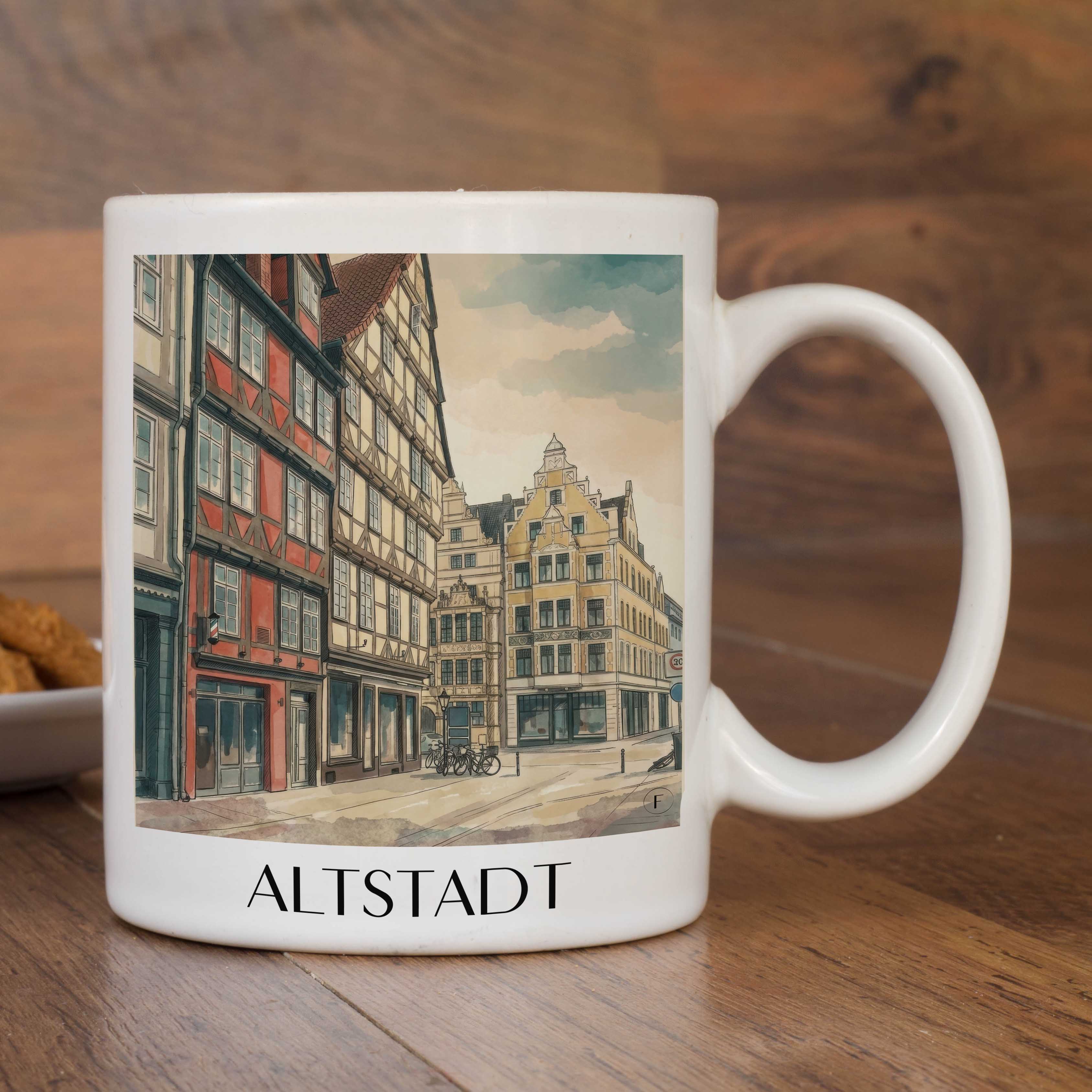 altstadt-hannover-deutschland-kaffeebecher-aquarell
