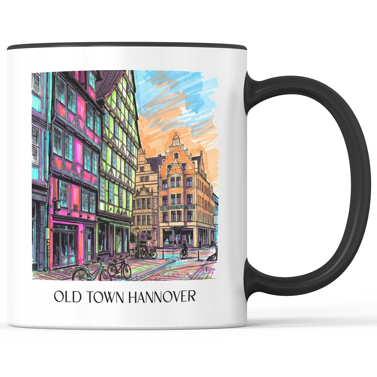Altstadt Kaffeebecher - Hannover - Deutschland Becher - Kaffeetasse im Tag Graffiti Stil - favplace