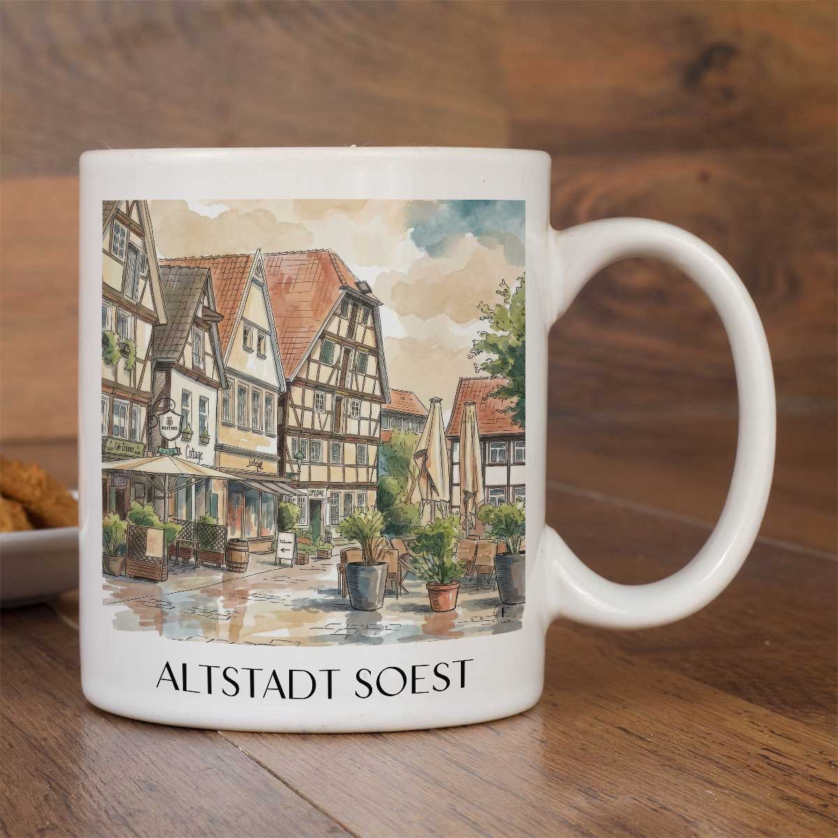 altstadt-soest-deutschland-kaffeebecher-aquarell