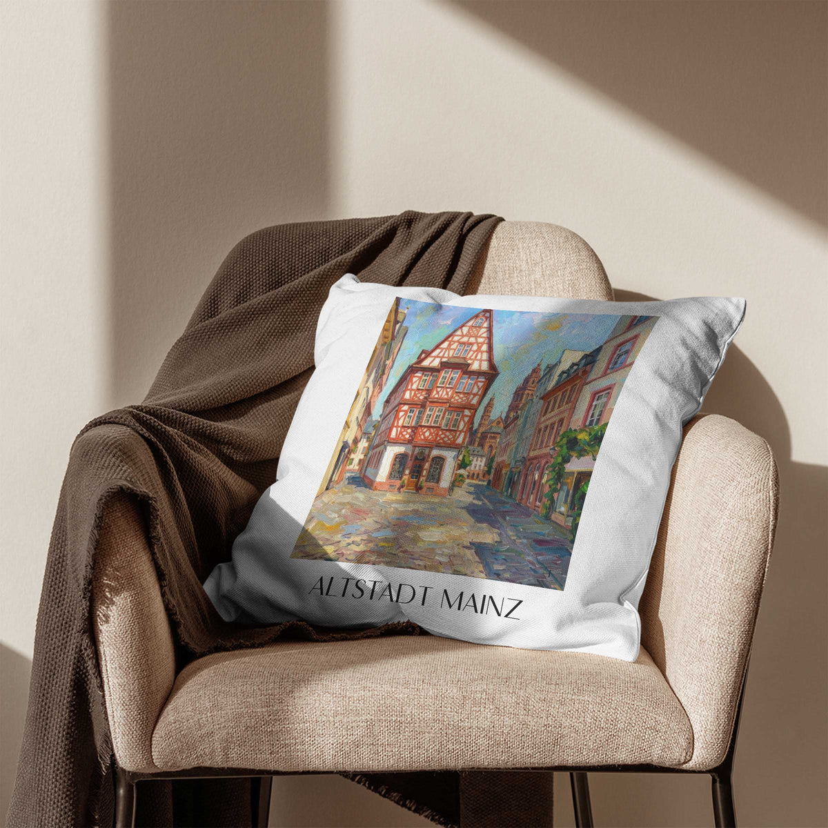 altstadt-mainz-deutschland-kissenbezug-oil-painting-oelgemaelde