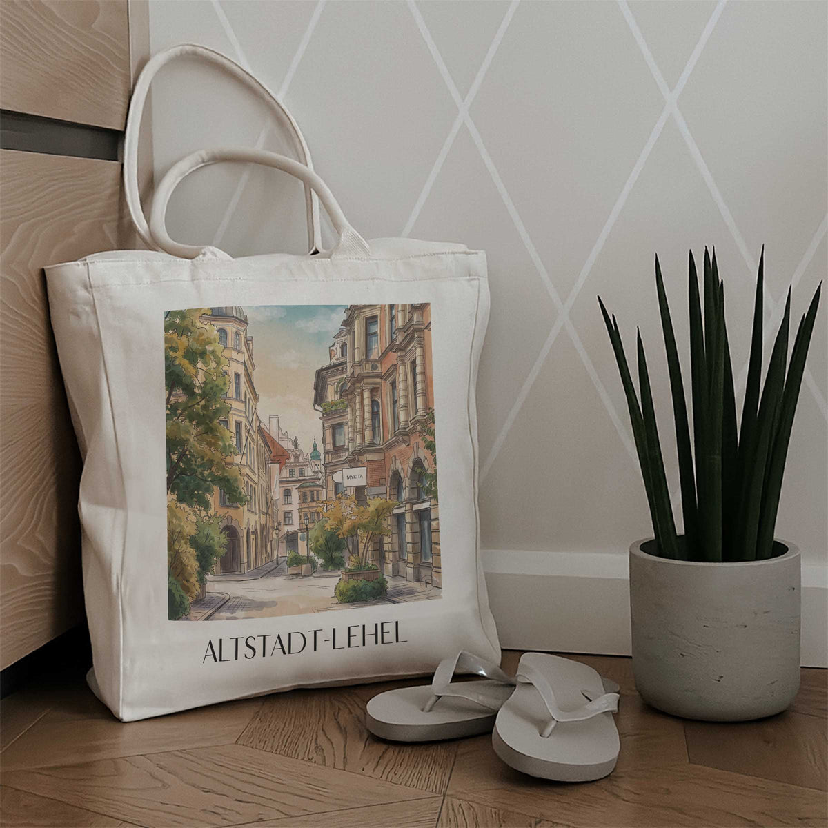 altstadt-lehel-münchen-deutschland-einkaufstasche-aquarell