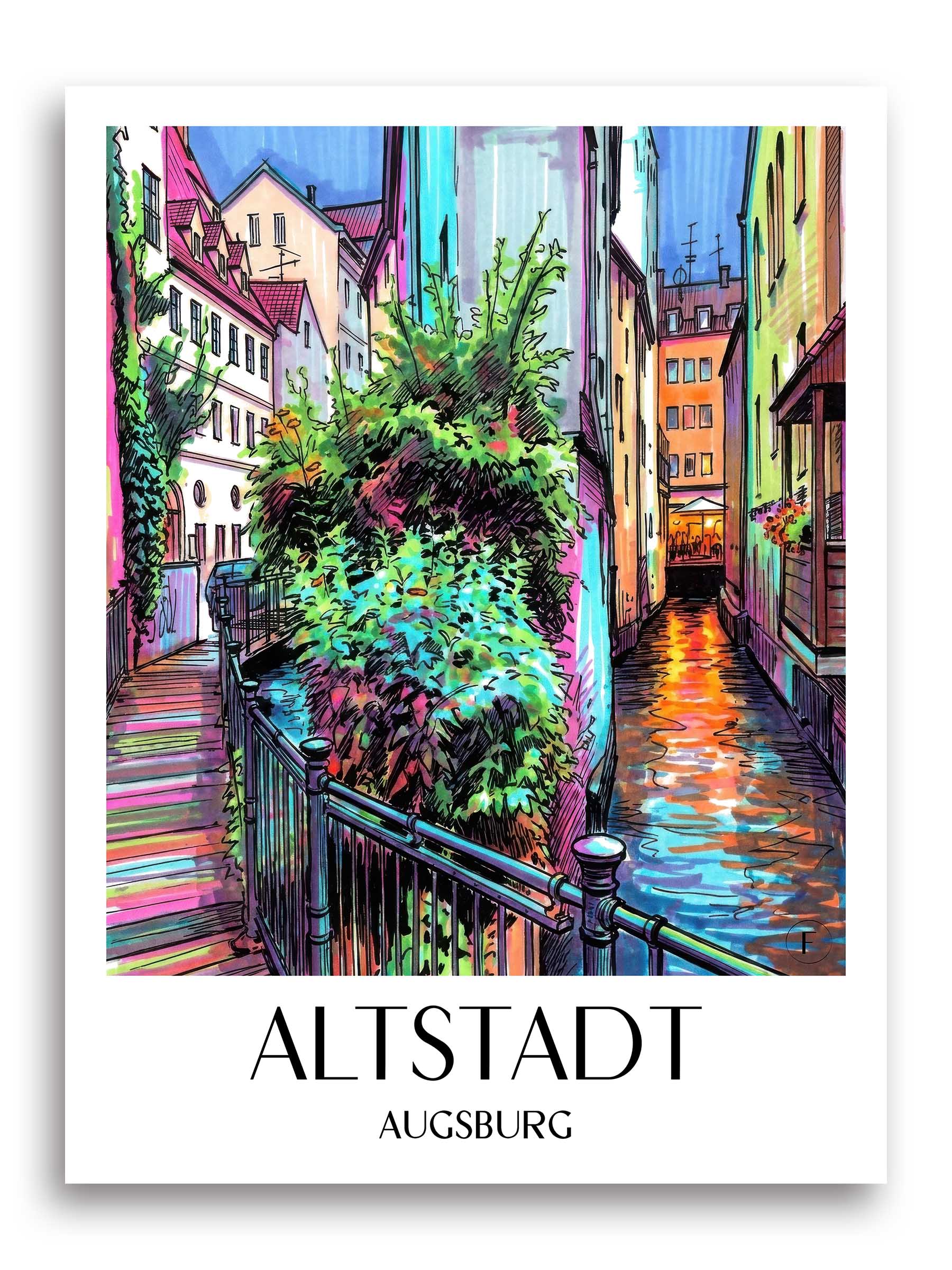 altstadt-augsburg-deutschland-poster-graffiti