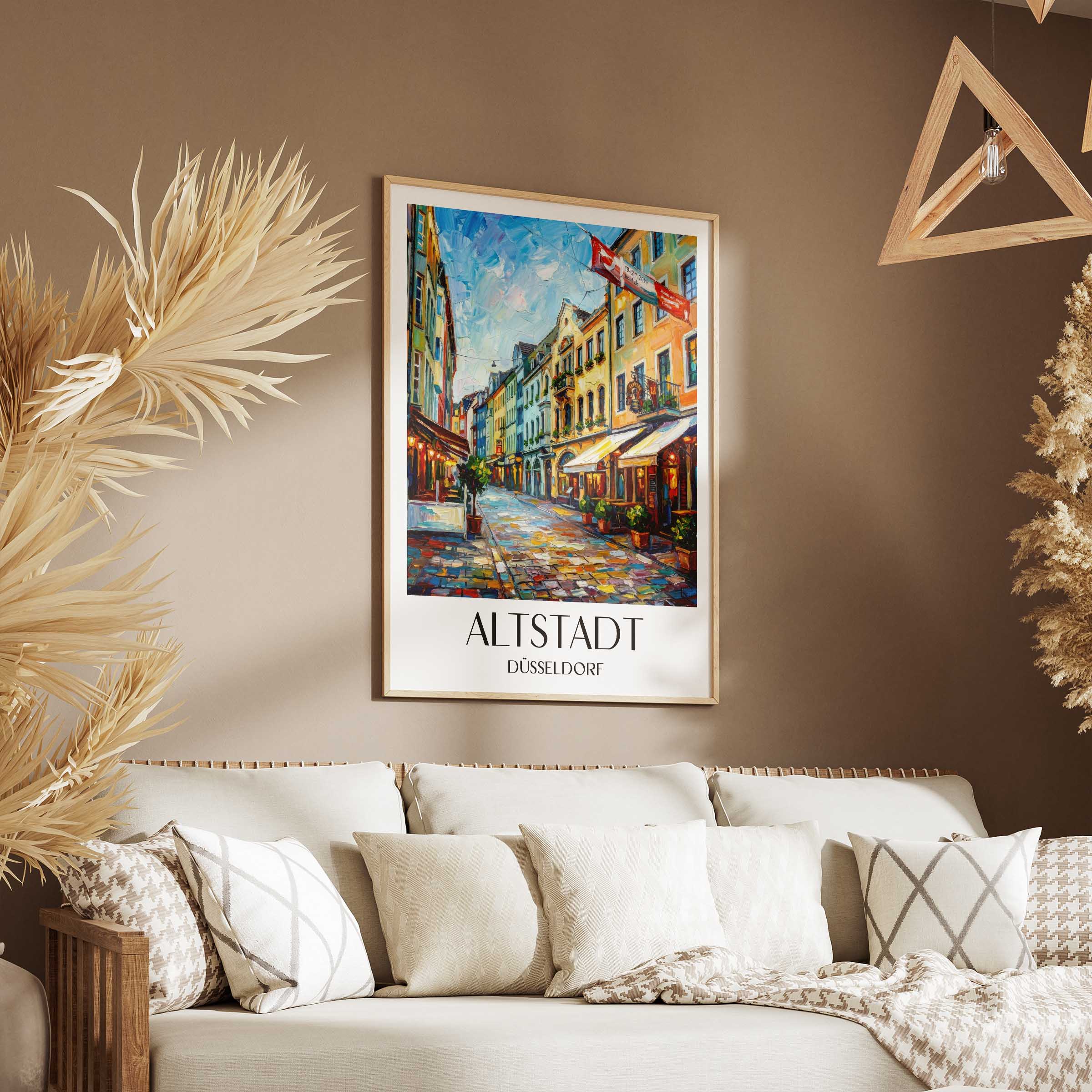 altstadt-düsseldorf-deutschland-poster-oil-painting-oelgemaelde