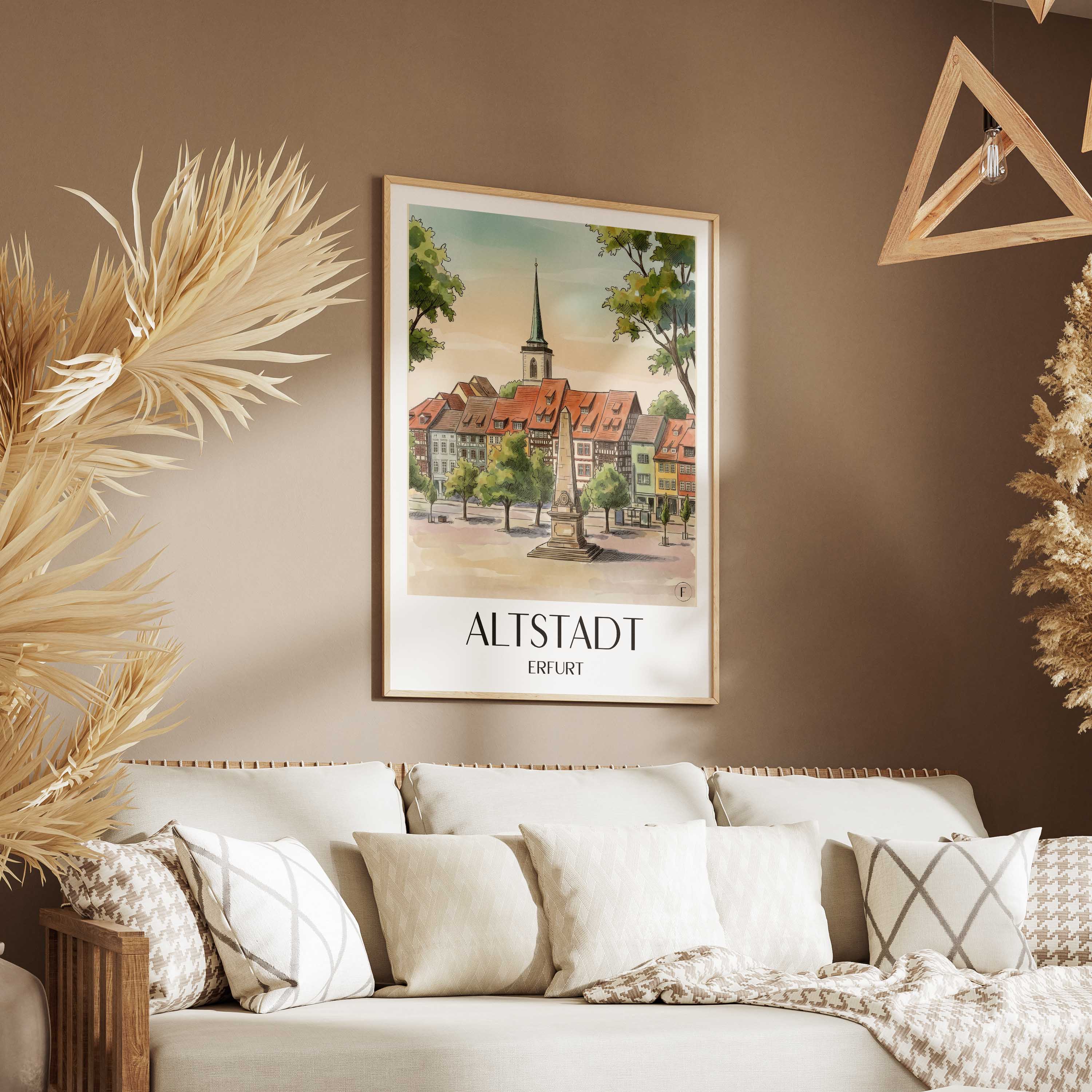 altstadt-erfurt-deutschland-poster-aquarell