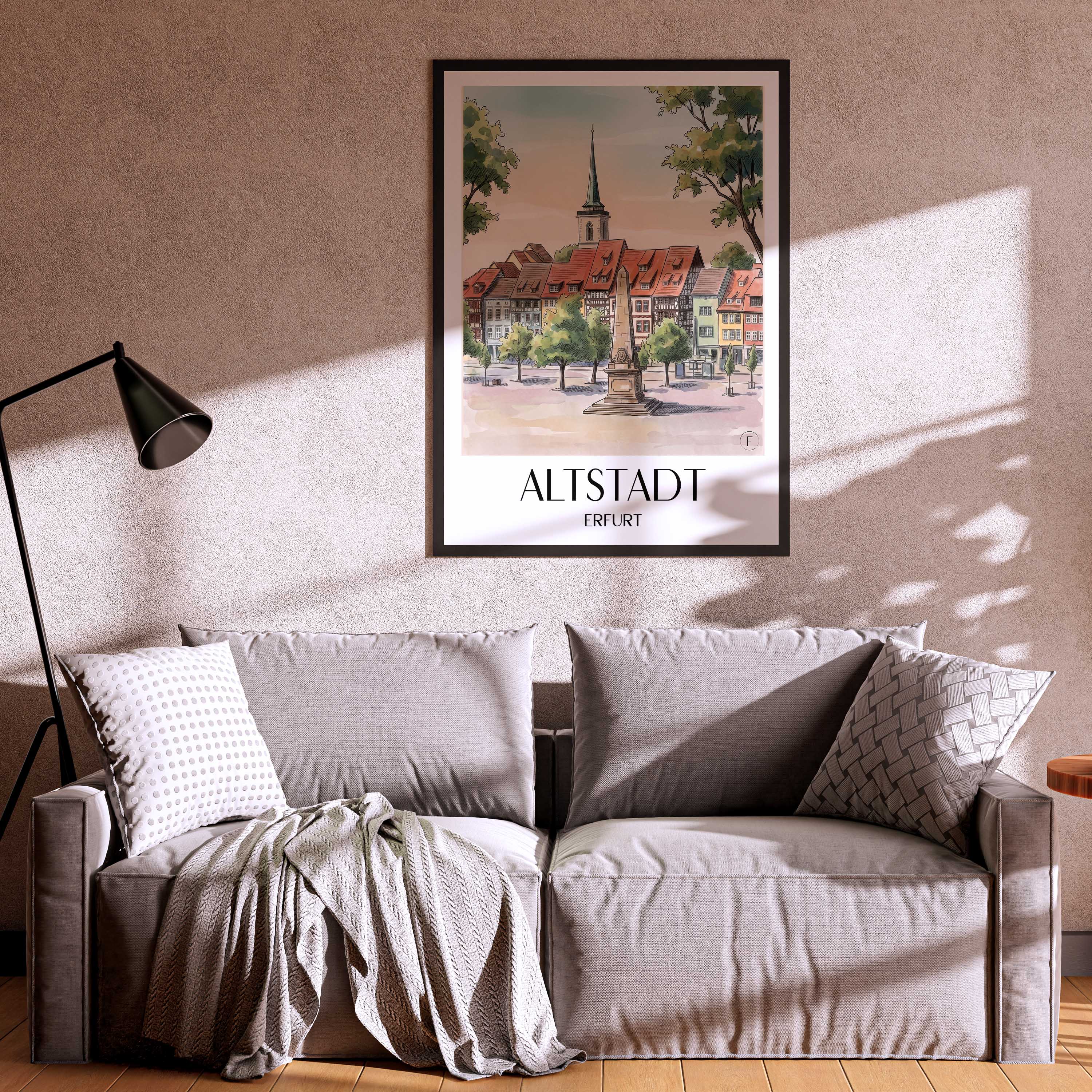 altstadt-erfurt-deutschland-poster-aquarell