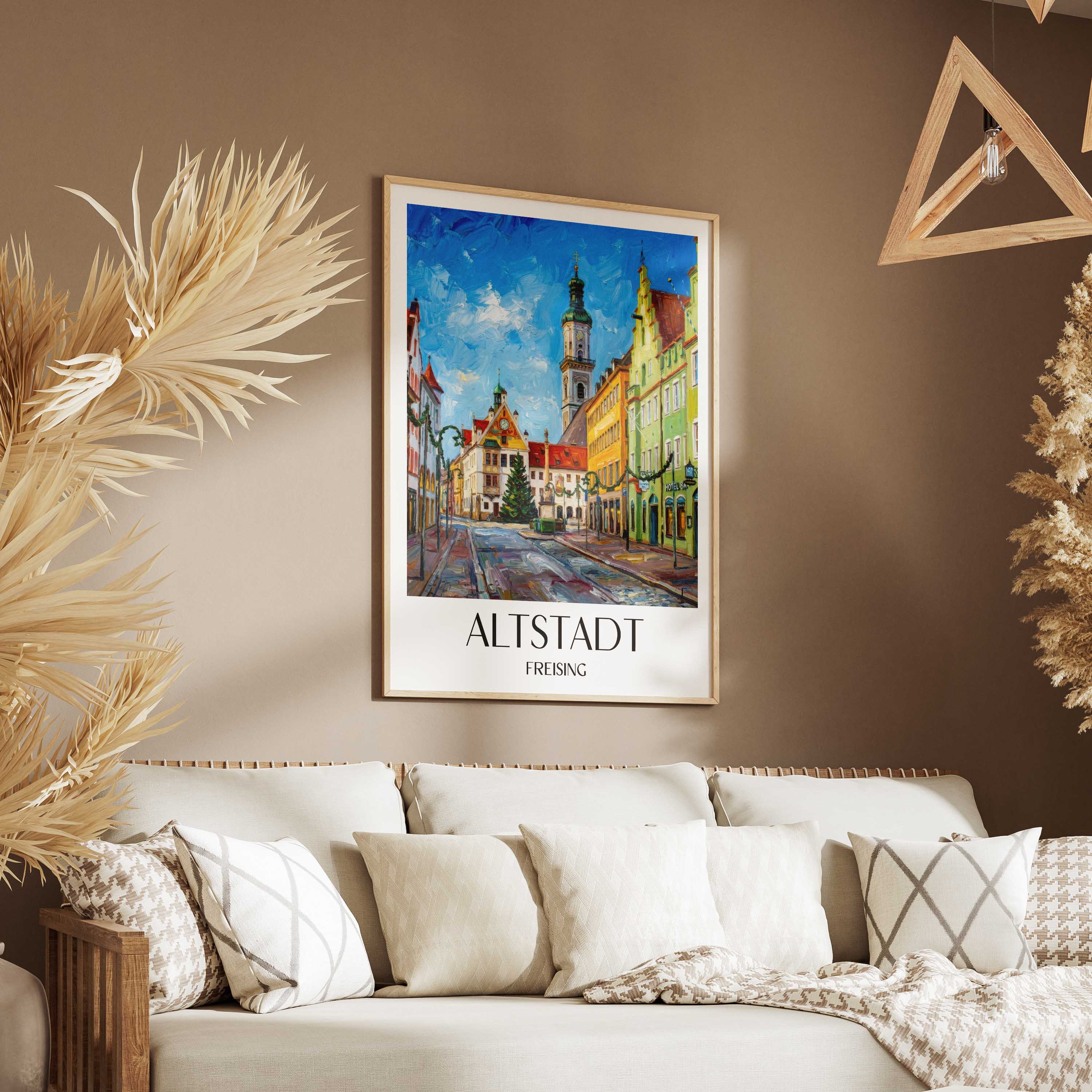 altstadt-freising-deutschland-poster-oil-painting-oelgemaelde