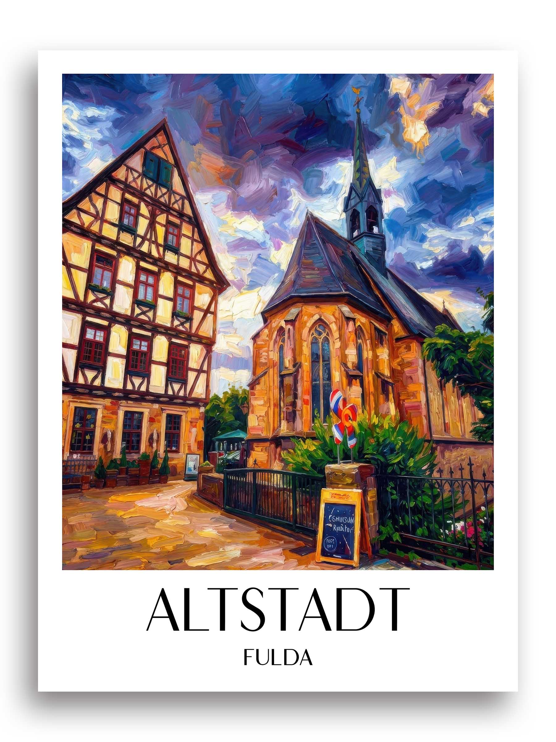 altstadt-fulda-deutschland-poster-oil-painting-oelgemaelde