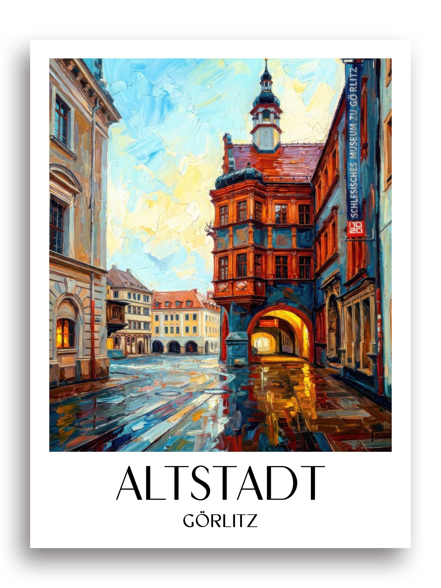 altstadt-görlitz-deutschland-poster-oil-painting-oelgemaelde