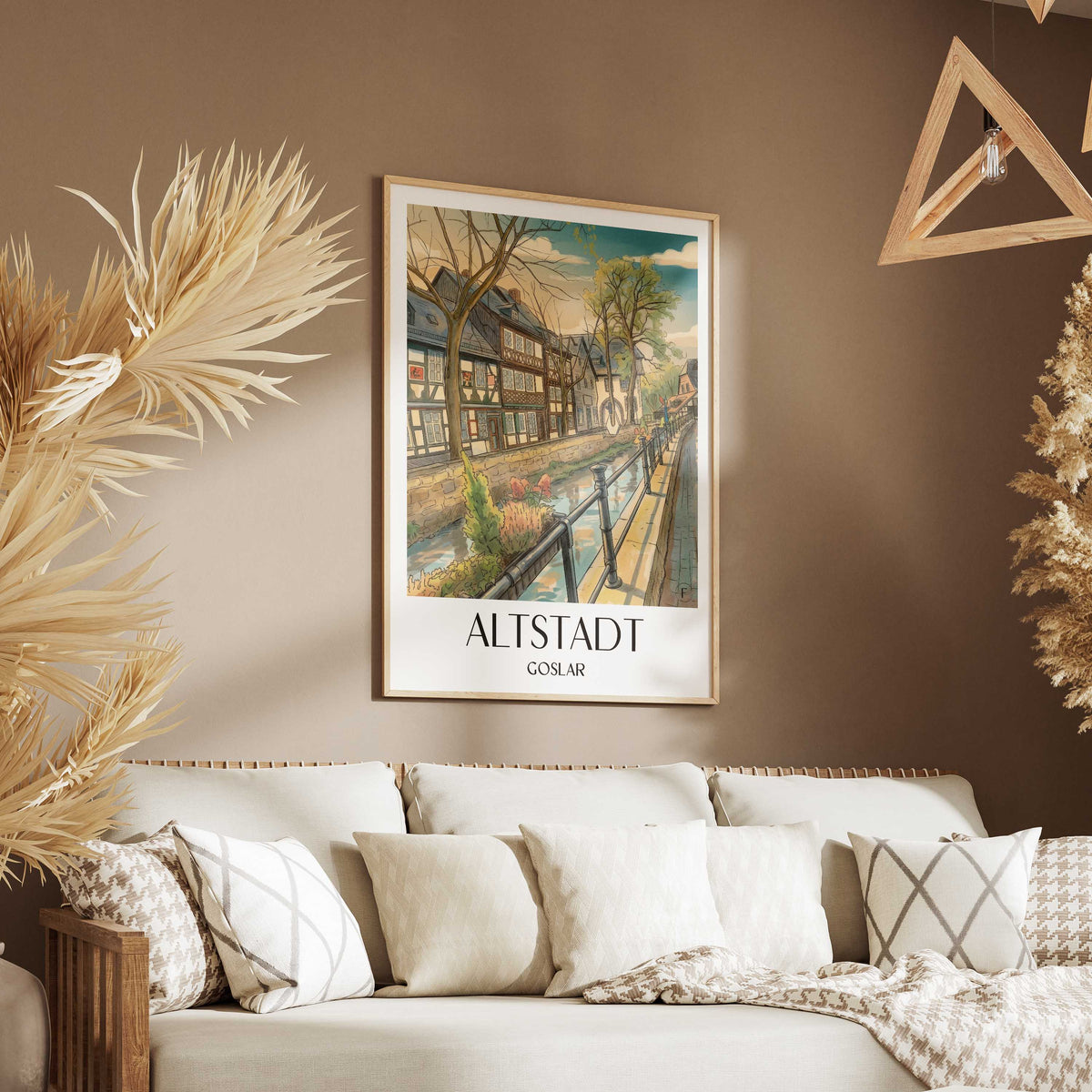 altstadt-goslar-deutschland-poster-aquarell