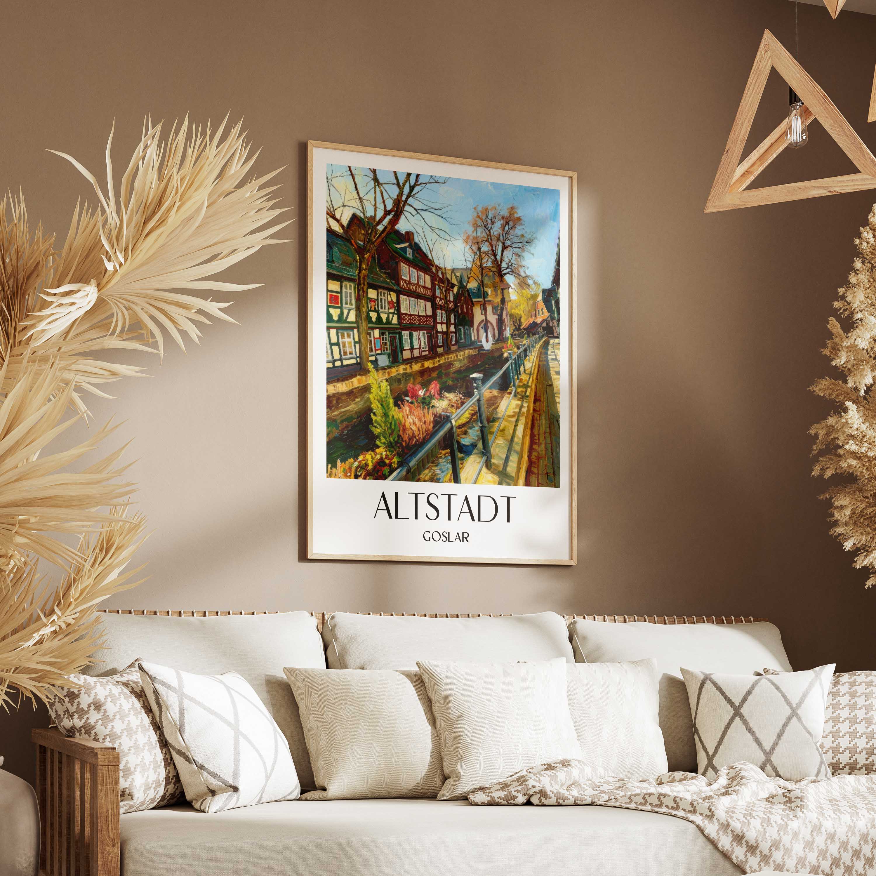 altstadt-goslar-deutschland-poster-oil-painting-oelgemaelde