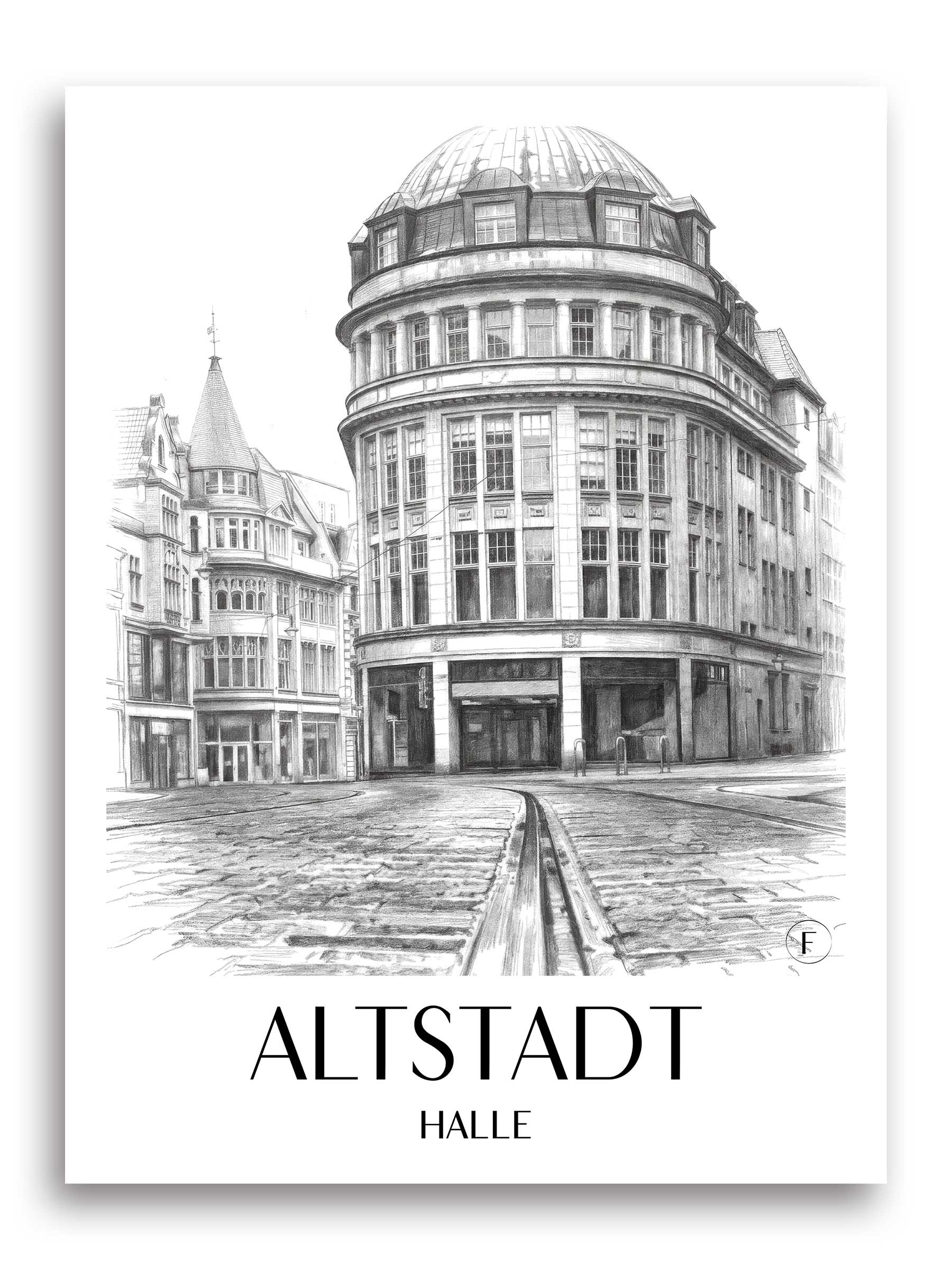 altstadt-halle-deutschland-poster-bleistift-zeichnung-drawing
