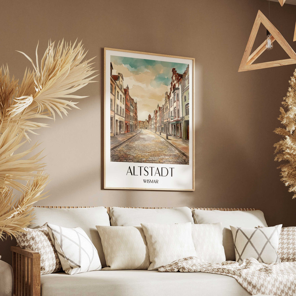 altstadt-wismar-deutschland-poster-aquarell