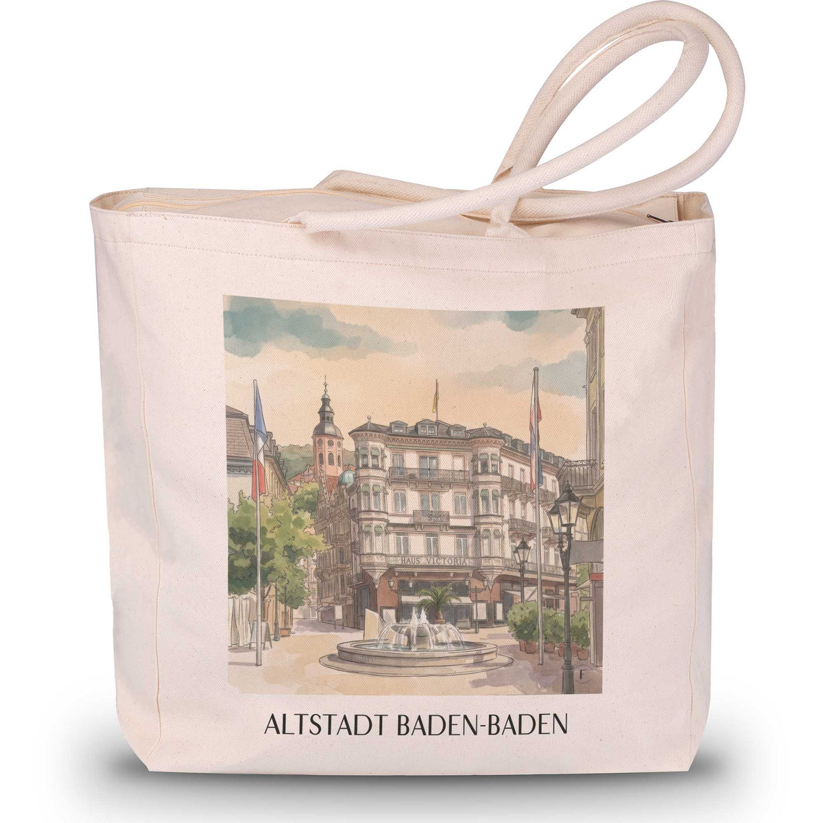 altstadt-baden-baden-deutschland-einkaufstasche-aquarell