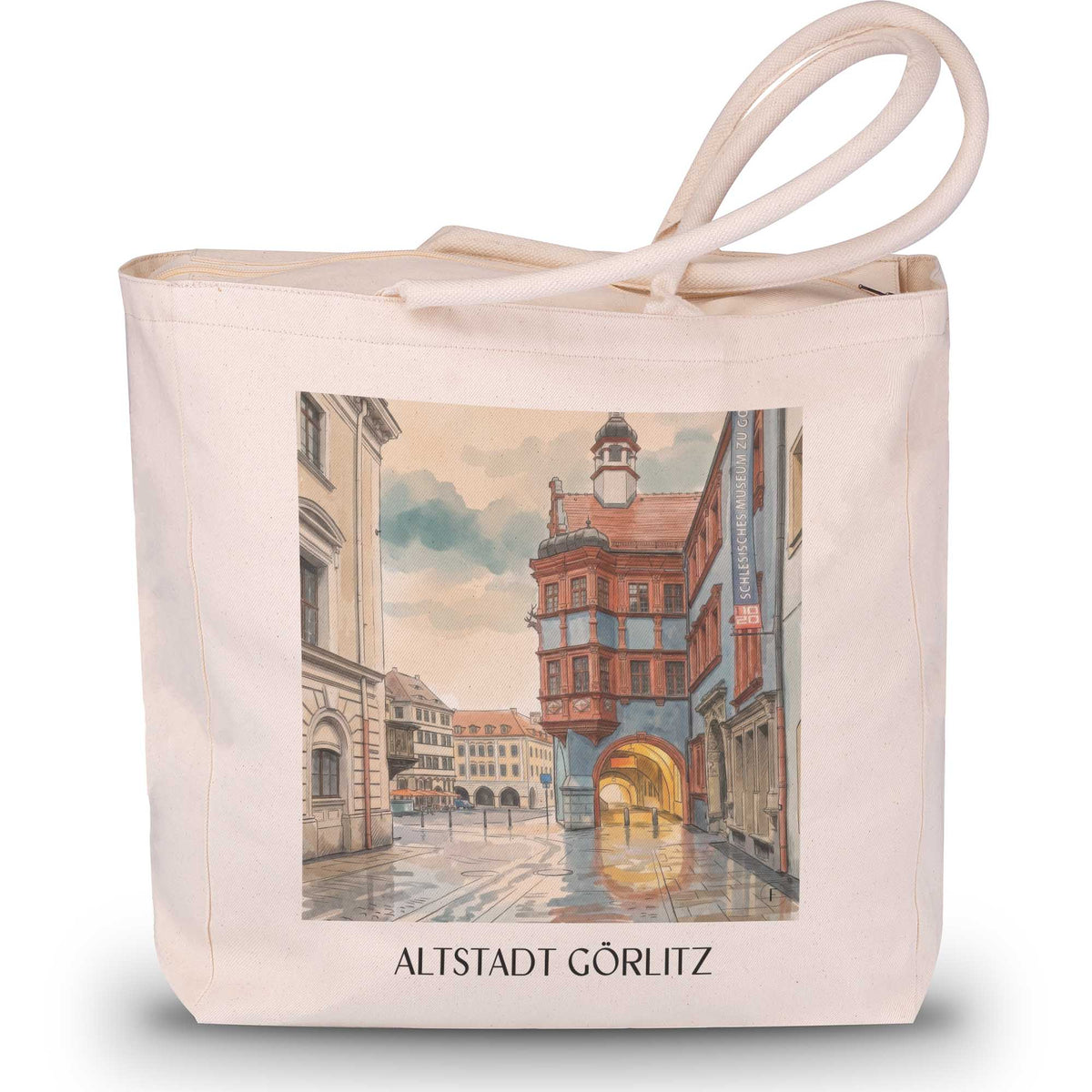 altstadt-görlitz-deutschland-einkaufstasche-aquarell