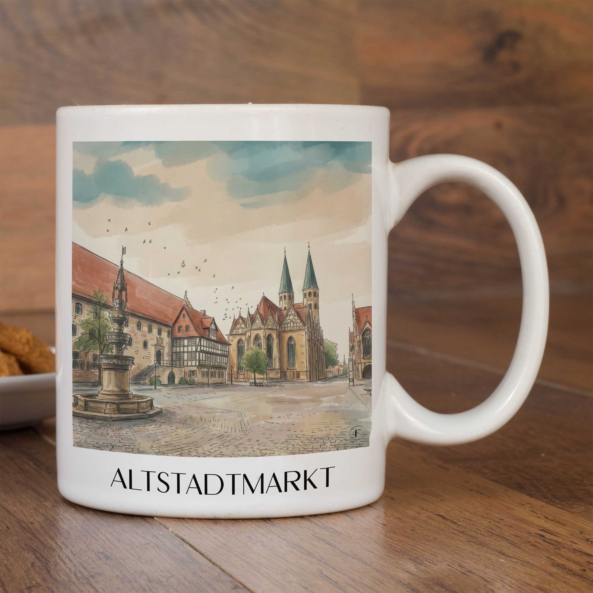altstadtmarkt-braunschweig-deutschland-kaffeebecher-aquarell
