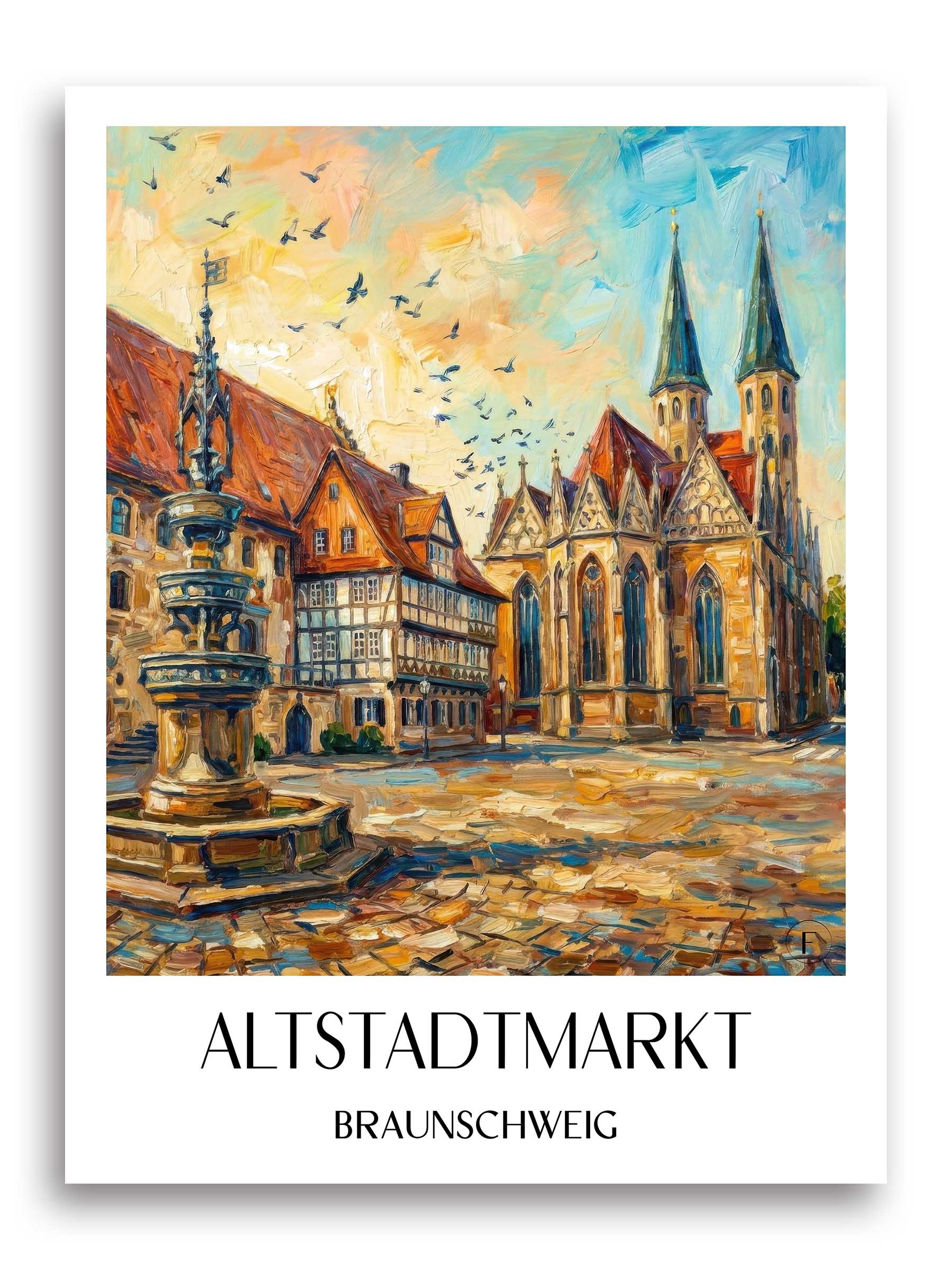altstadtmarkt-braunschweig-deutschland-poster-oil-painting-oelgemaelde