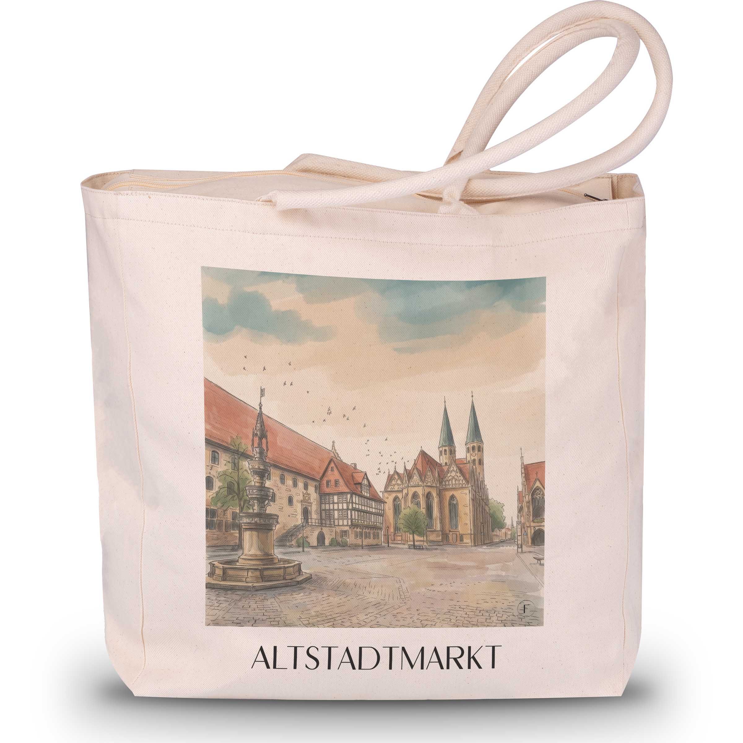 altstadtmarkt-braunschweig-deutschland-einkaufstasche-aquarell